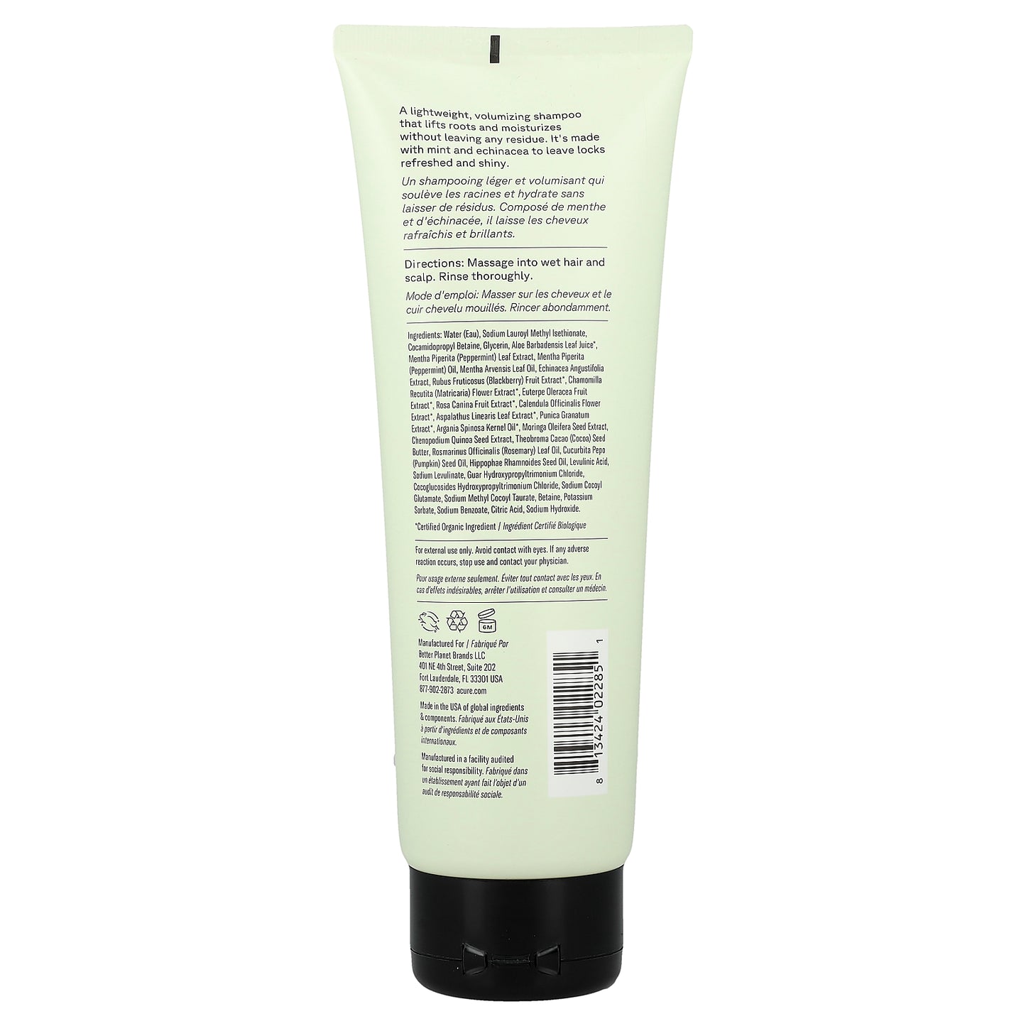 ACURE, Vivacious Volume Shampoo, Mint & Echinacea, 8 fl oz (236 ml)