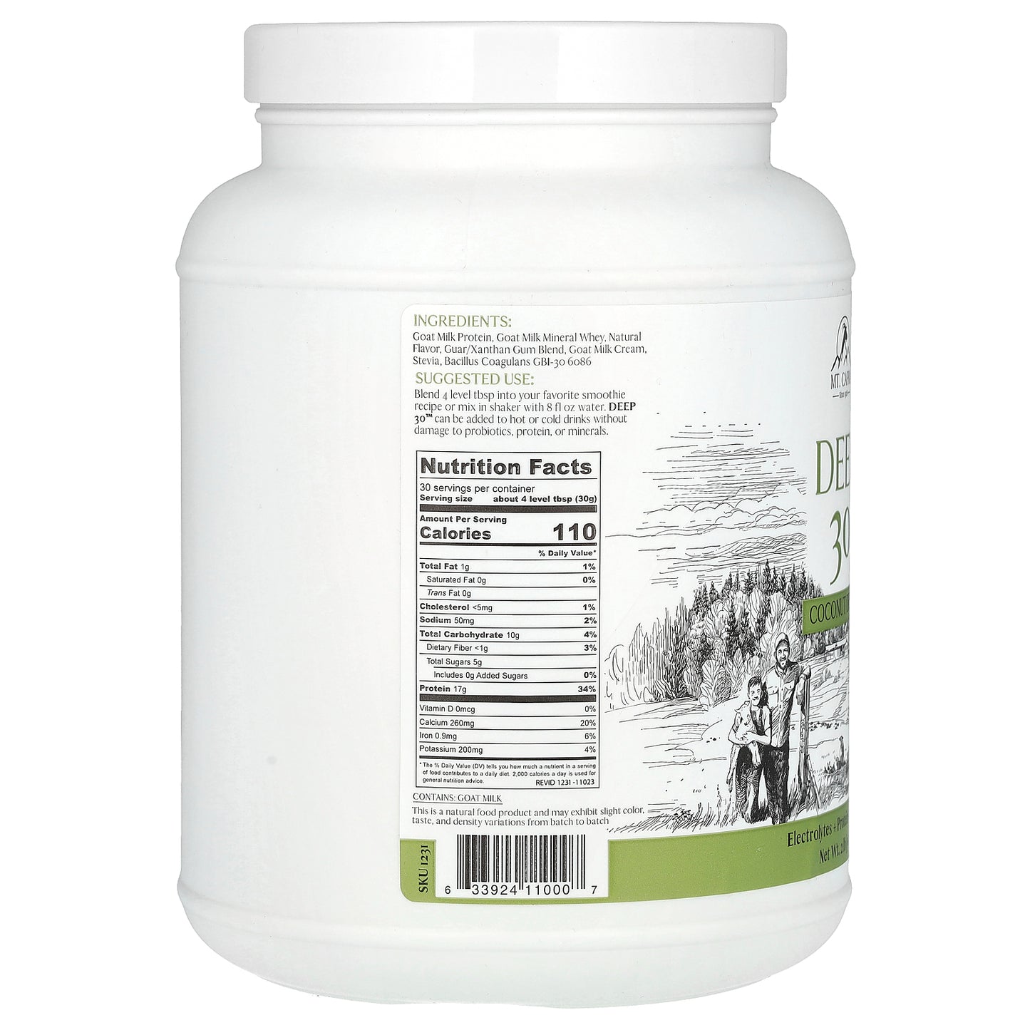 Mt. Capra, Deep 30™, Coconut Dream, 2 lb (907 g)