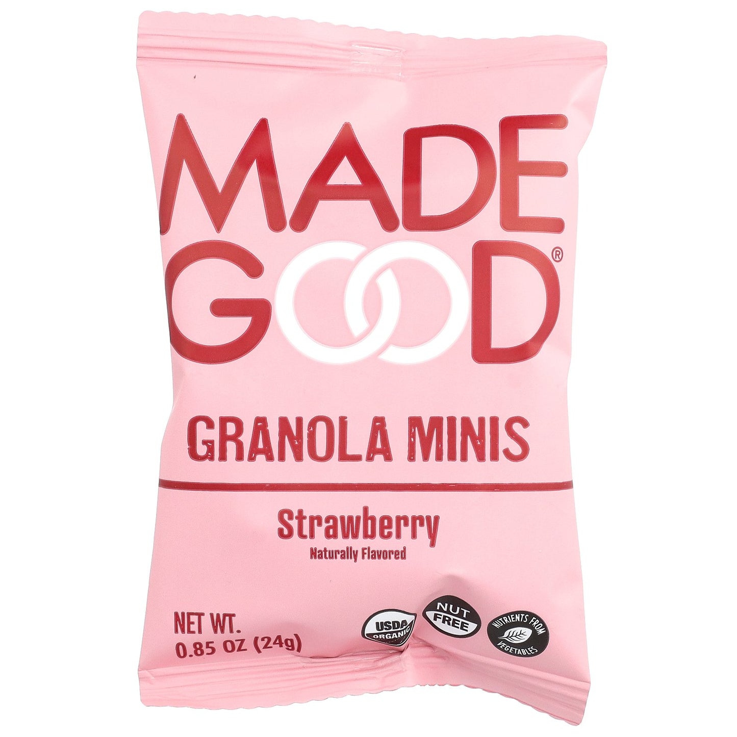 MadeGood, Granola Minis, Strawberry, 5 Packets, 0.85 oz (24 g) Each