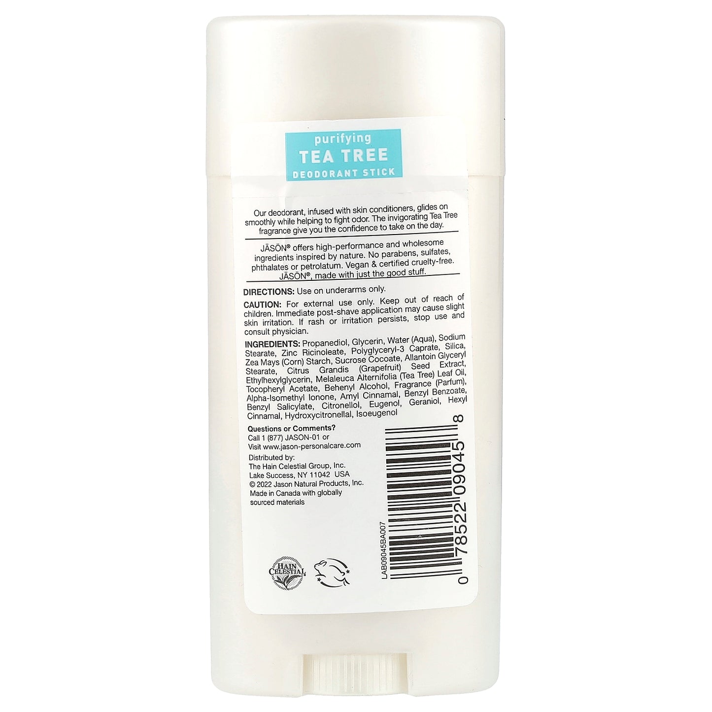 Jason Natural, Deodorant, Purifying Tea Tree, 2.5 oz (71 g)