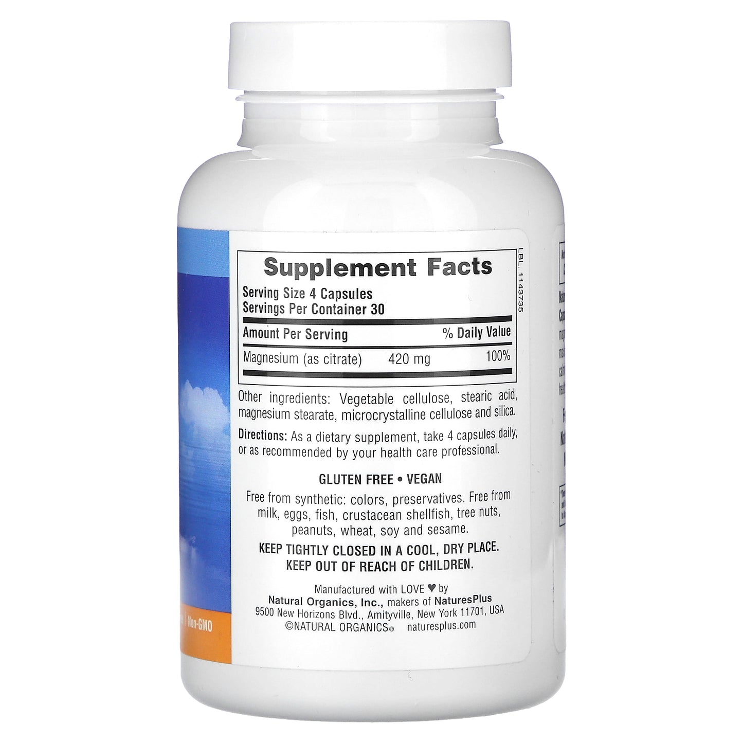 NaturesPlus, KalmAssure, Magnesium, 120 Vegan Capsules (105 mg per Capsule)