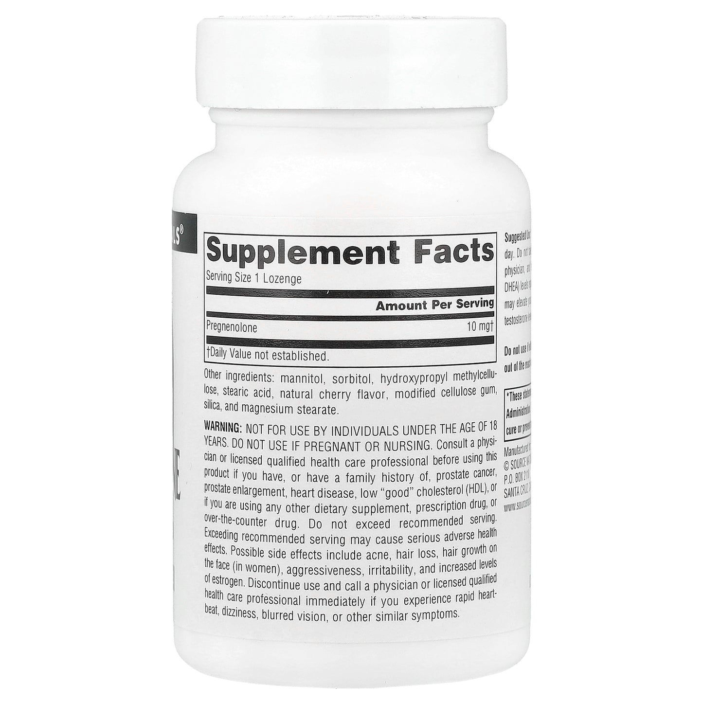 Source Naturals, Pregnenolone, Cherry, 10 mg, 120 Lozenges