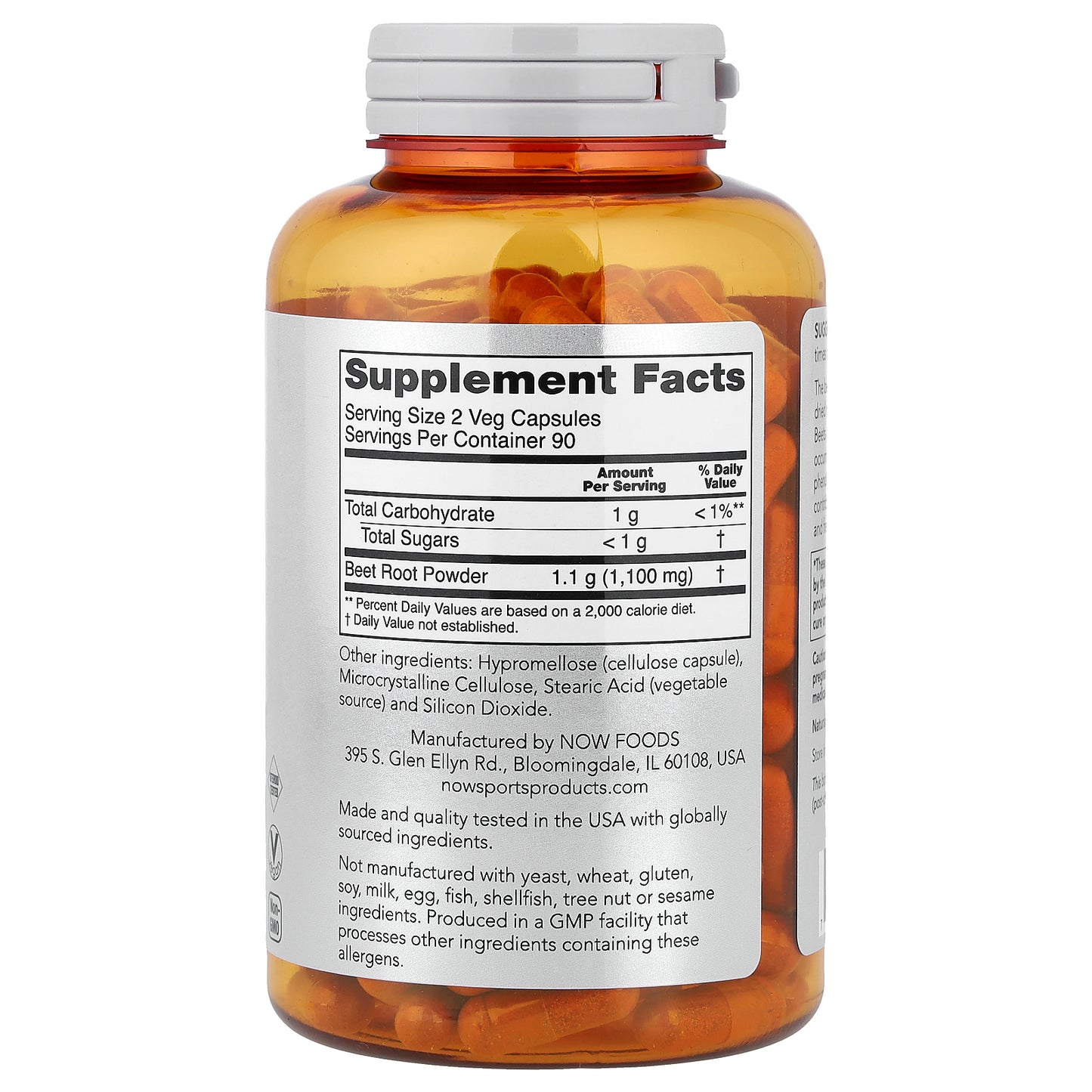 NOW Foods, Sports, Beet Root, 180 Veg Capsules (0.55 g per Capsule)