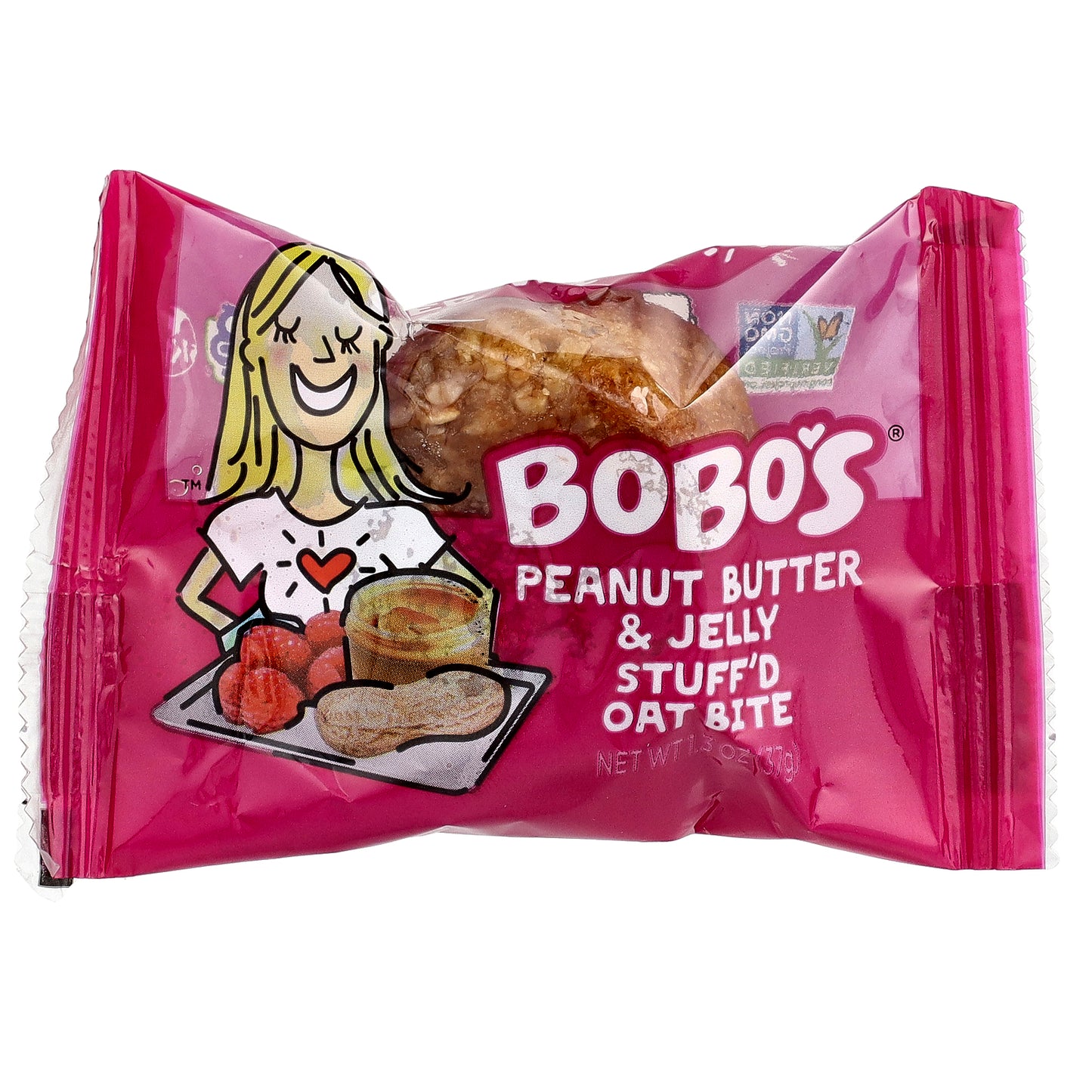 Bobo's Oat Bars, Stuff'd Oat Bites, Peanut Butter & Jelly, 5 Bites, 1.3 oz (37 g) Each