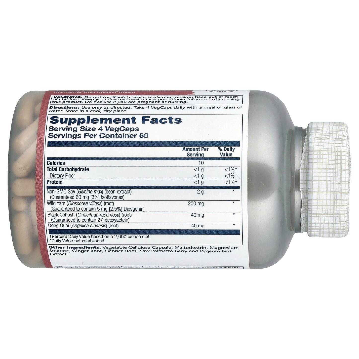 Solaray, PhytoEstrogen™ With Wild Yam, Black Cohosh & Dong Quai, 240 VegCaps