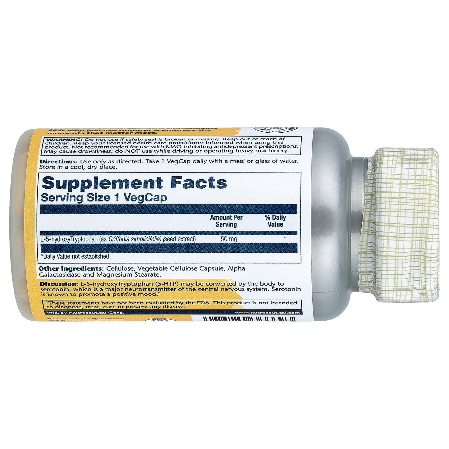 Solaray, 5-HTP, 50 mg, 60 VegCaps