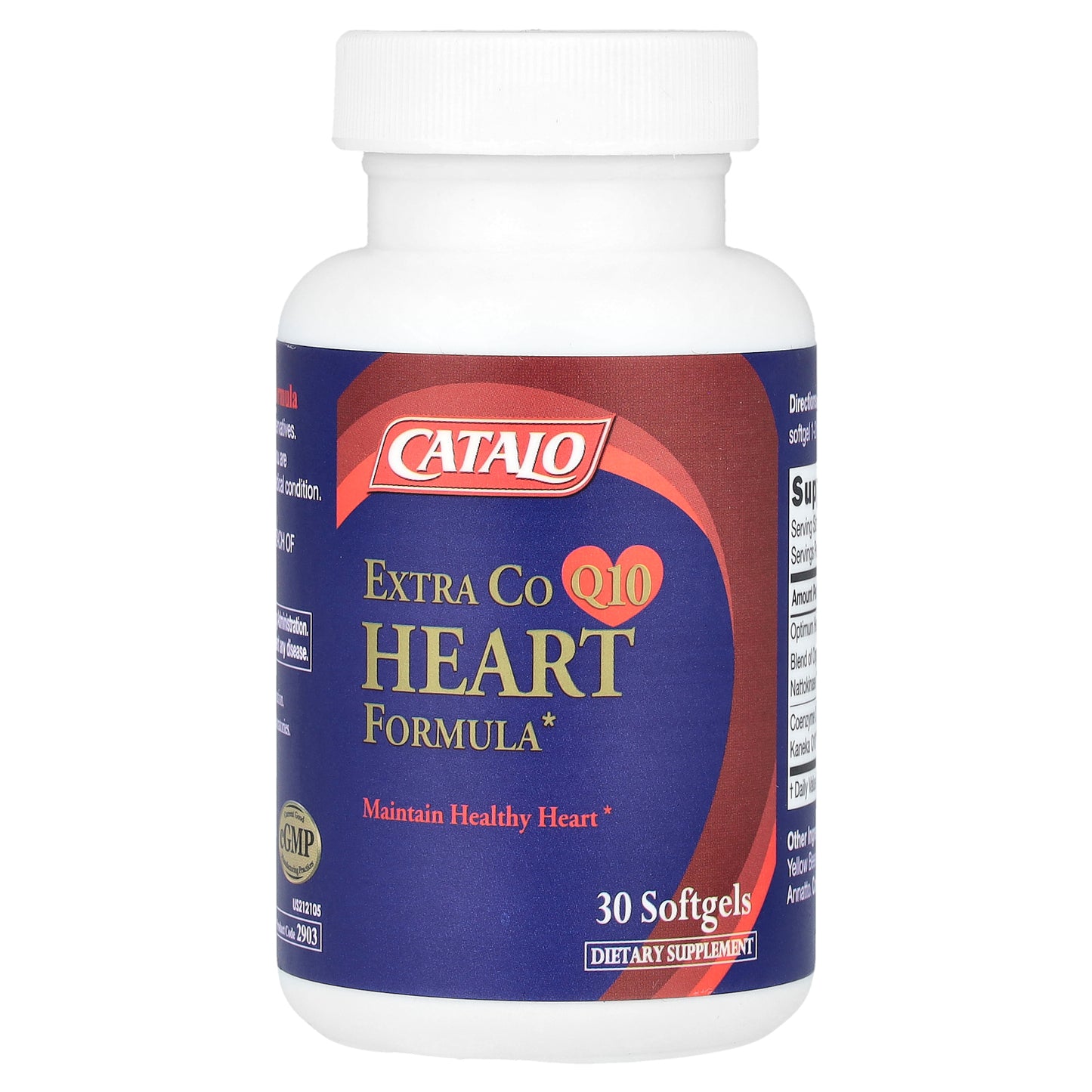 CATALO, Extra CoQ10, Heart Formula with Nattokinase & Flaxseed Oil, 30 Softgels