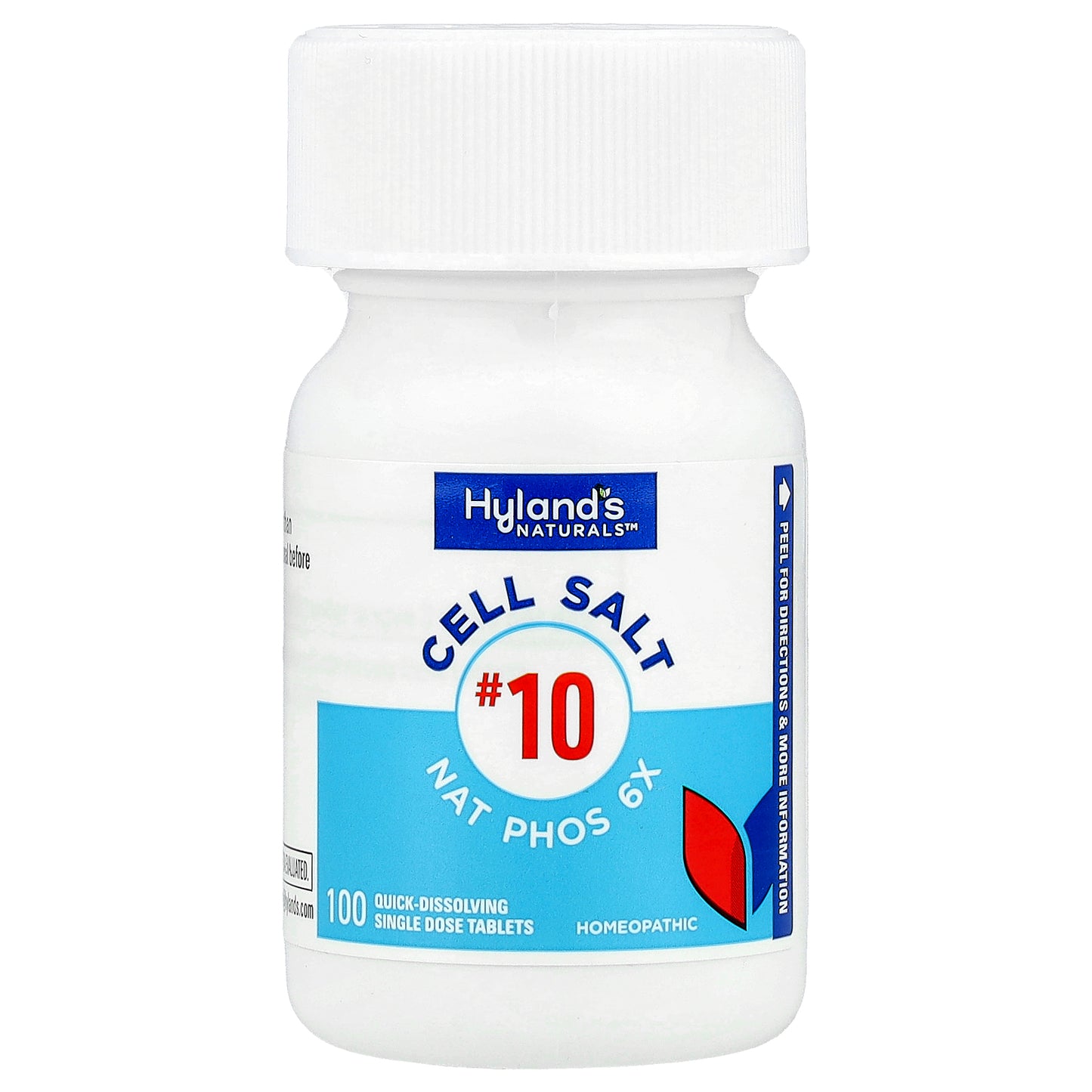 Hyland's Naturals, Cell Salt #10, Nat Phos 6X, 100 Quick-Dissolving Single Tablet Doses