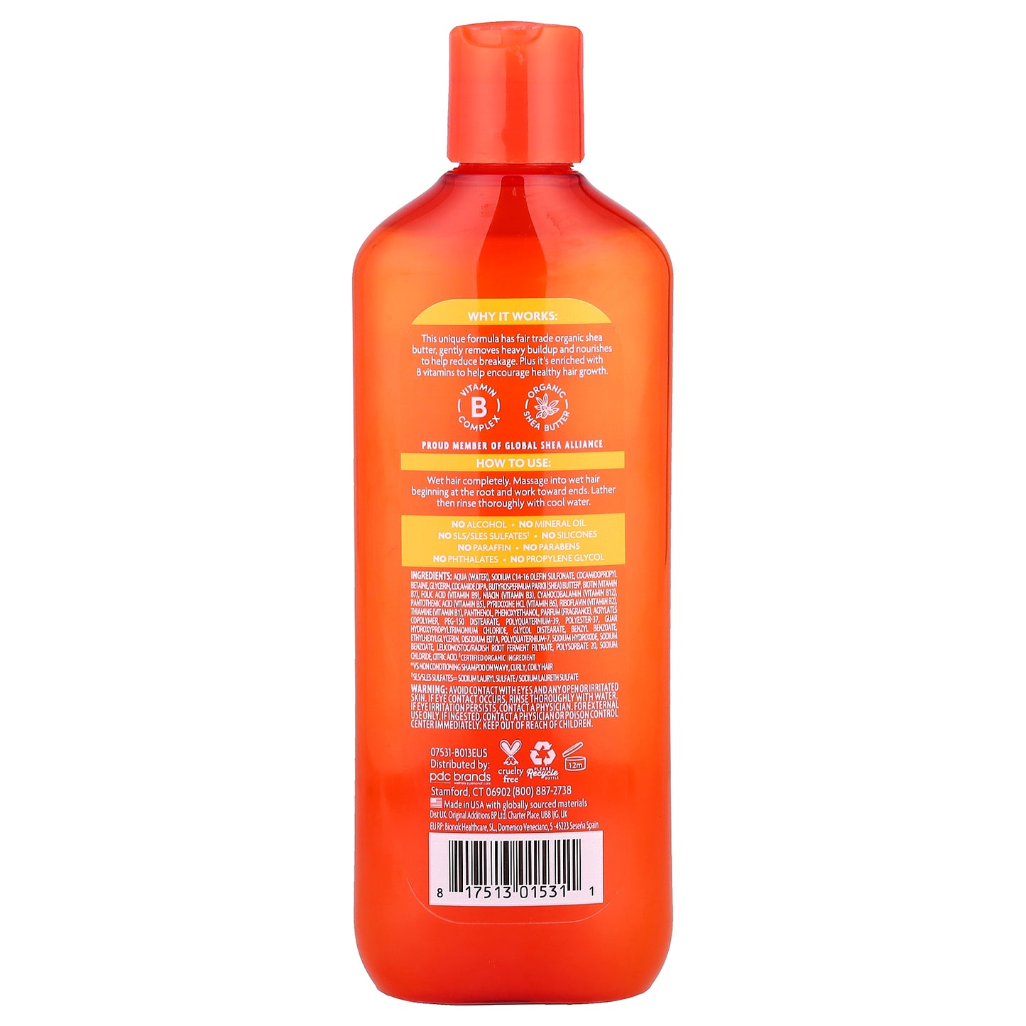 Cantu, Shea Butter, Sulfate-Free Cleansing Cream Shampoo, For Natural Curls, Coils & Waves, 13.5 fl oz (400 ml)