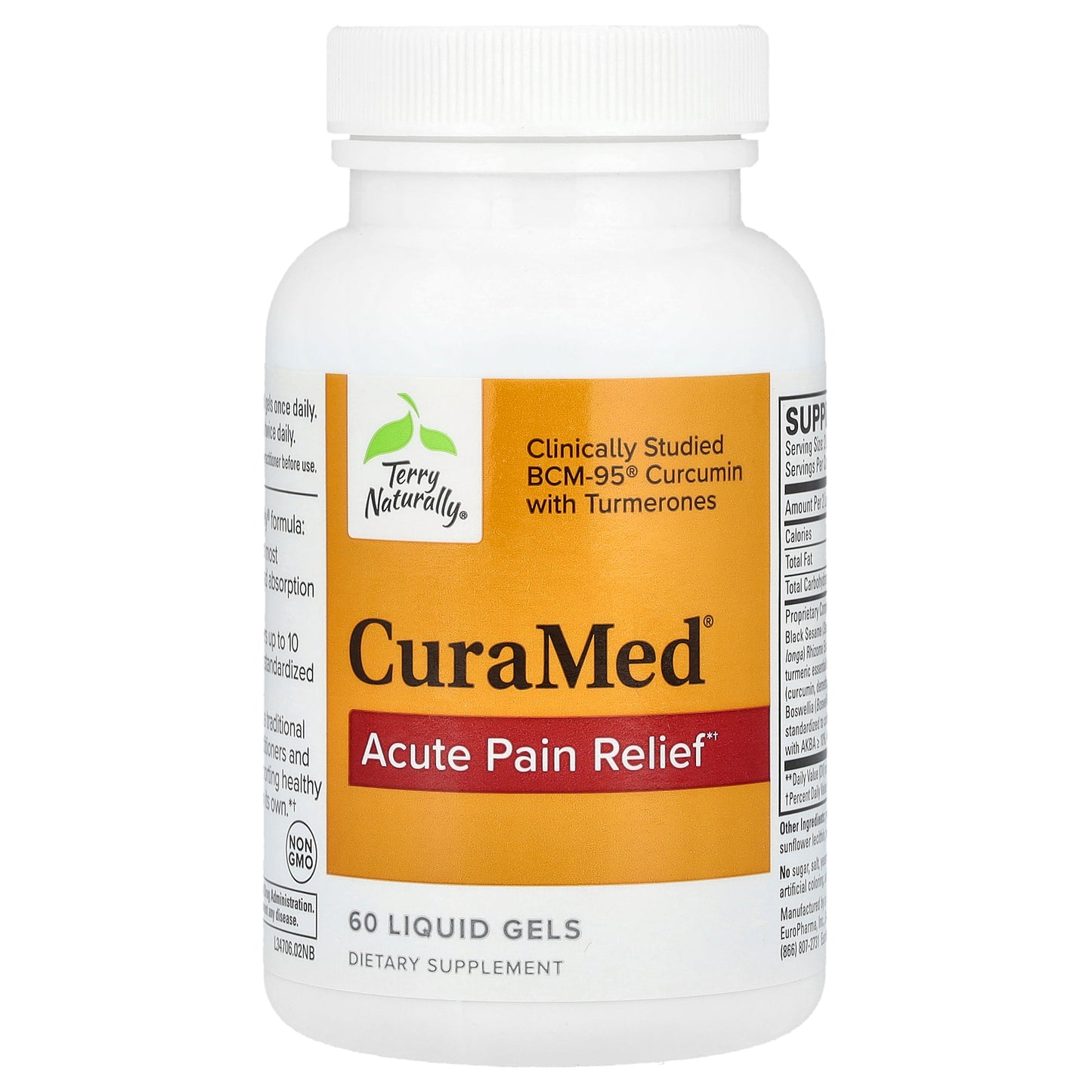Terry Naturally, CuraMed, Acute Pain Relief, 60 Liquid Gels