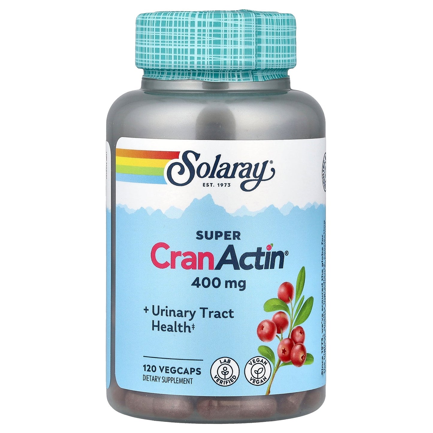 Solaray, Super CranActin® with Herbal Support Blend, 400 mg, 120 Vegcaps
