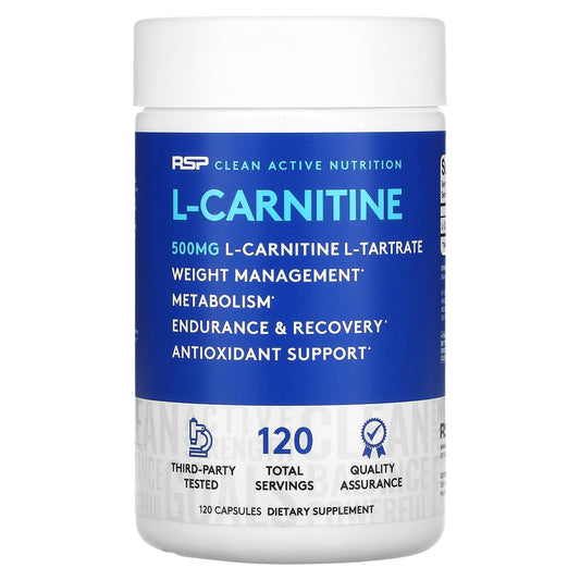RSP Nutrition, L-Carnitine, Weight Management, 500 mg, 120 Capsules