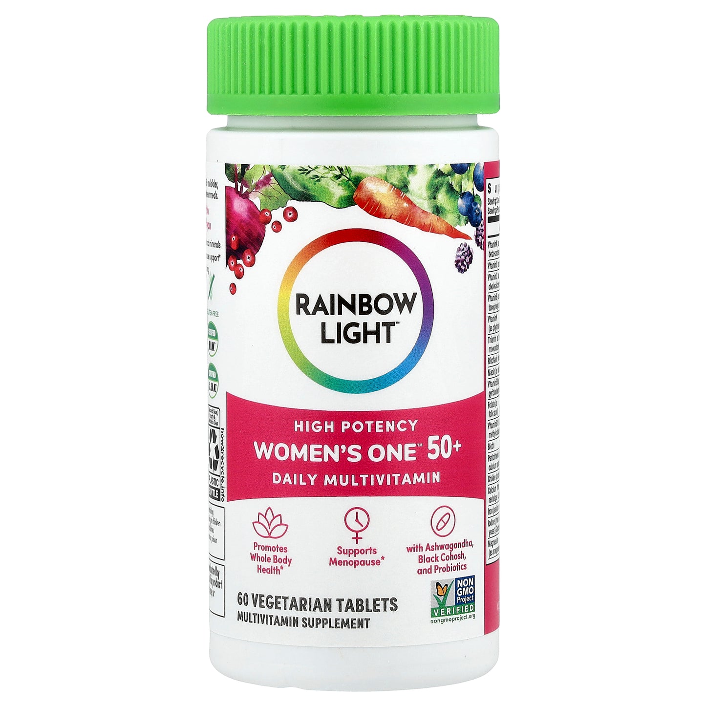 Rainbow Light, Women's One™50+, Daily Multivitamin, High Potency, 60 Vegetarian Tablets