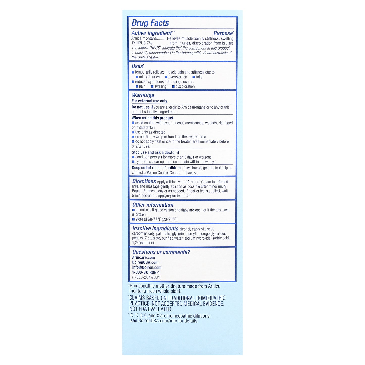 Boiron, Arnicare Cream, Pain Relief, Fragrance-Free, 4.2 oz (120 g)