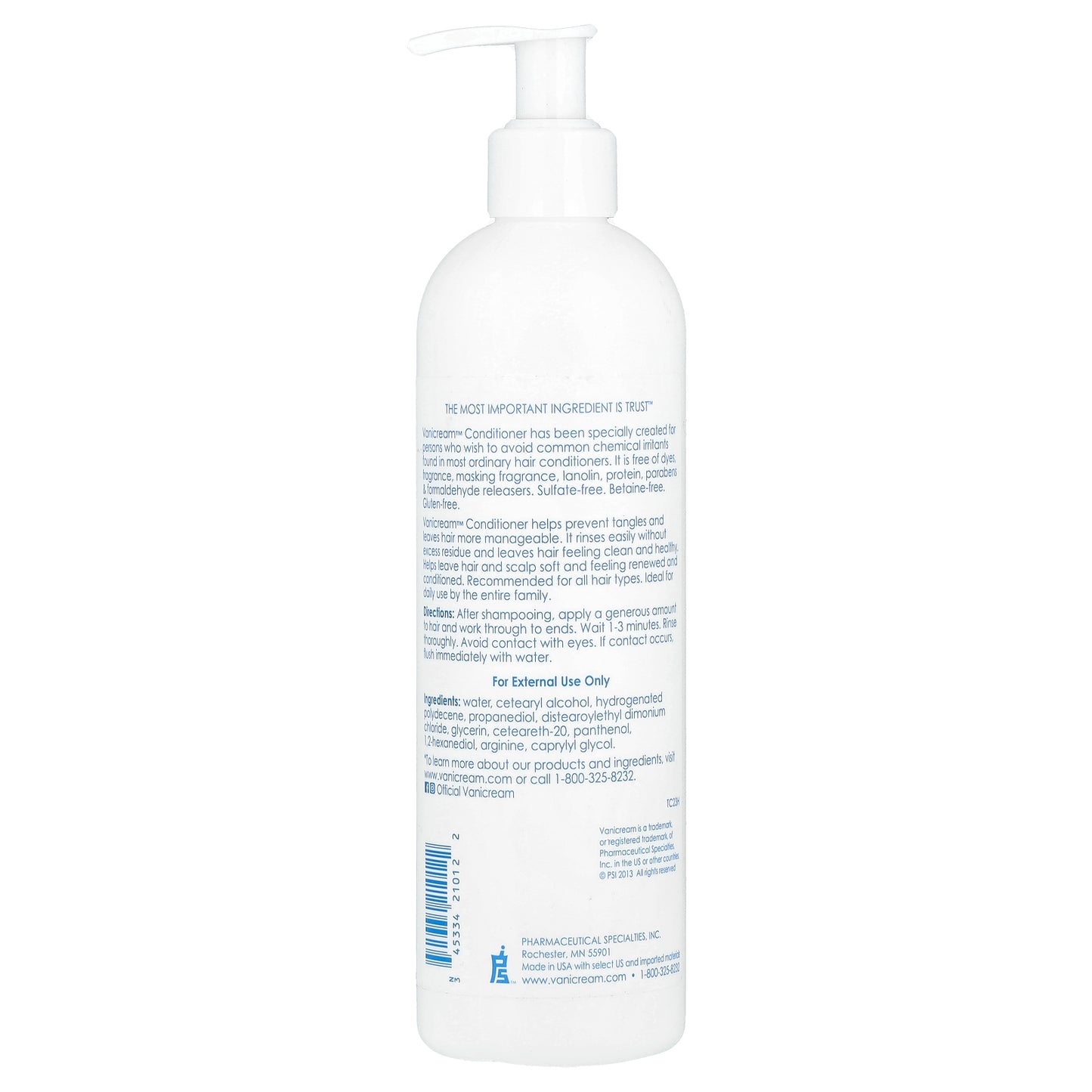 Vanicream, Conditioner, For Sensitive Skin, 12 fl oz (355 ml)