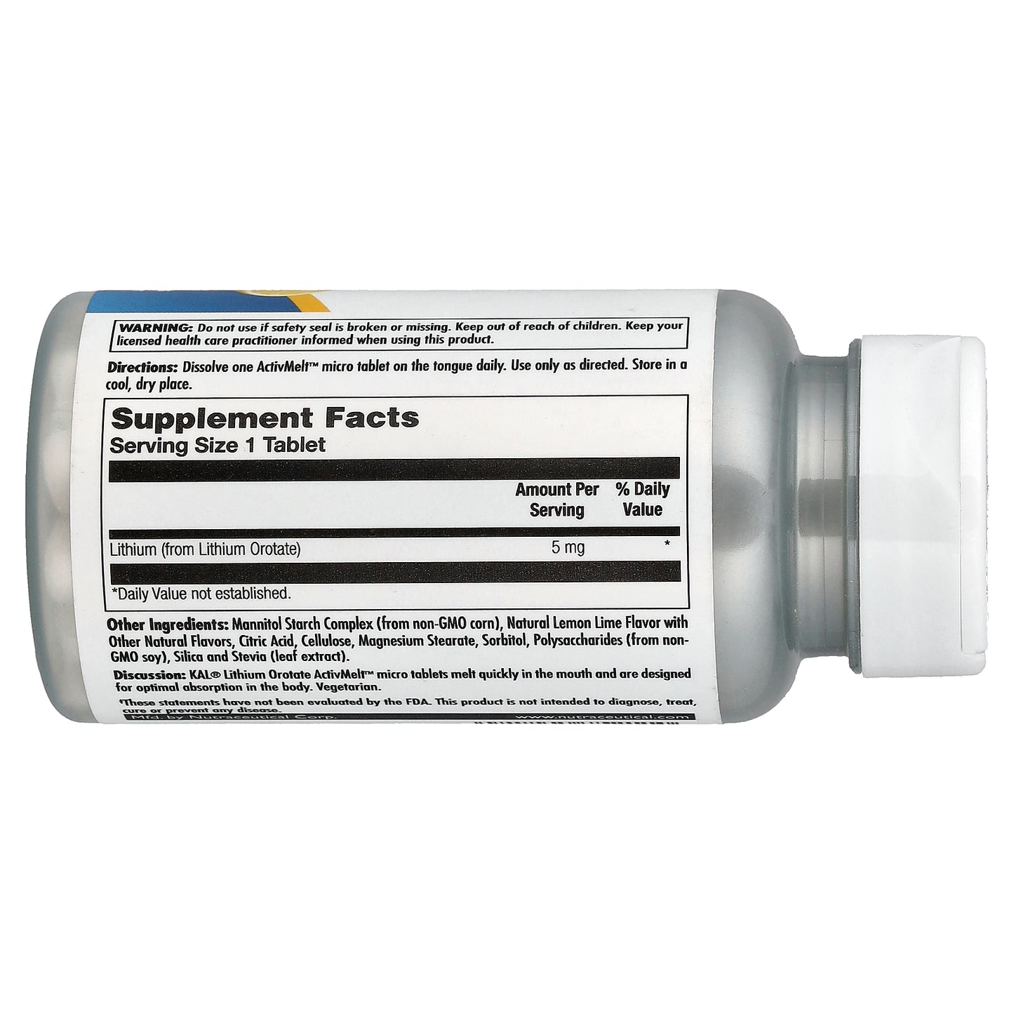 KAL, Lithium Orotate, Lemon Lime , 5 mg, 90 Micro Tablets