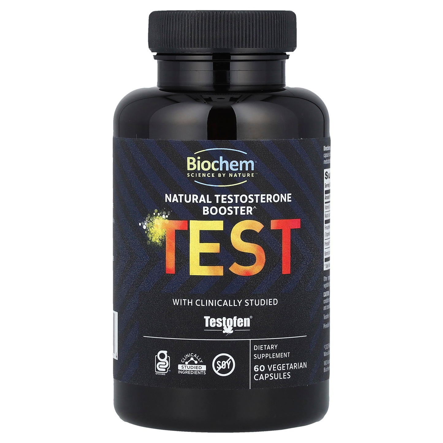 Biochem, TEST, Natural Testosterone Booster, 60 Vegetarian Capsules