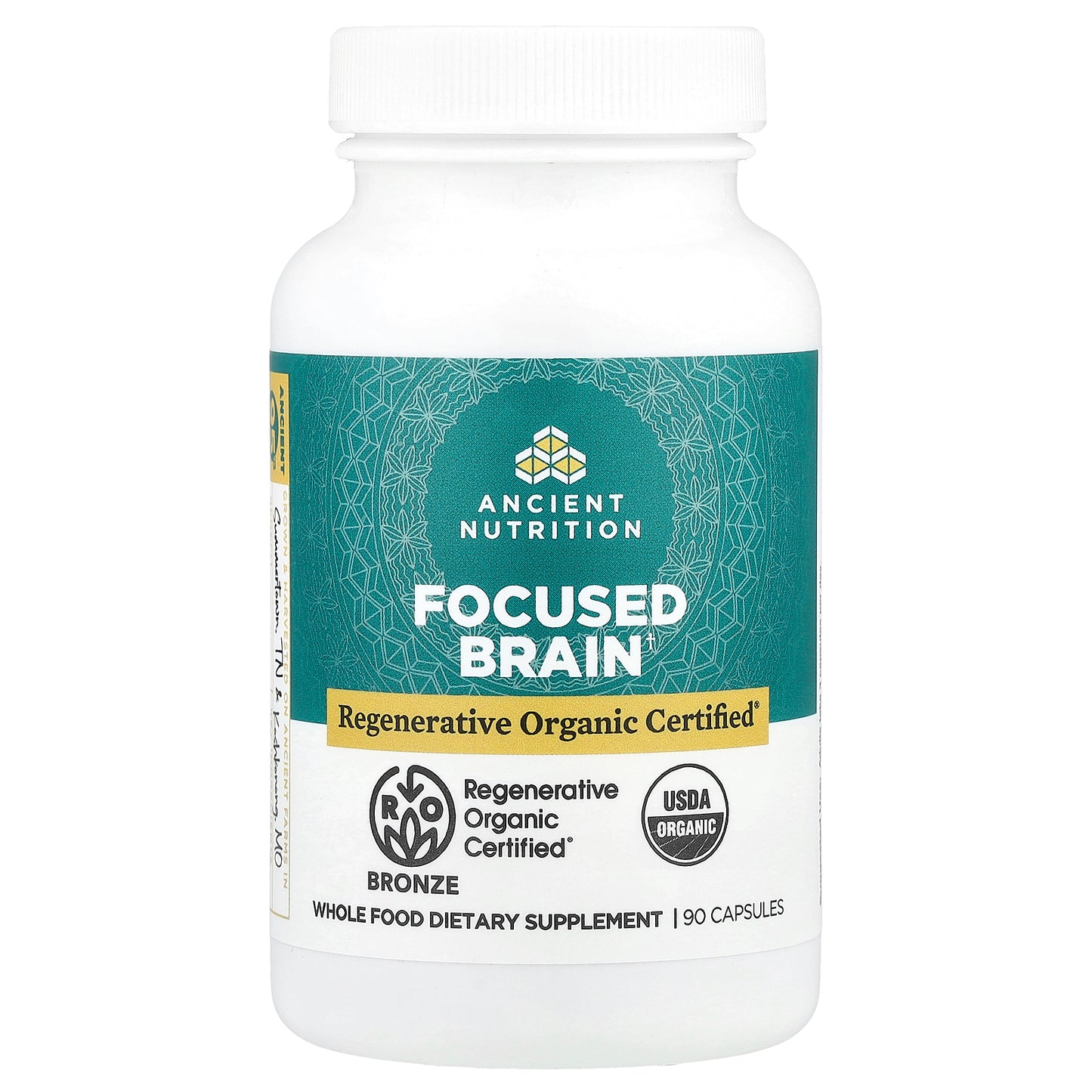 Ancient Nutrition, Focused Brain, 90 Capsules