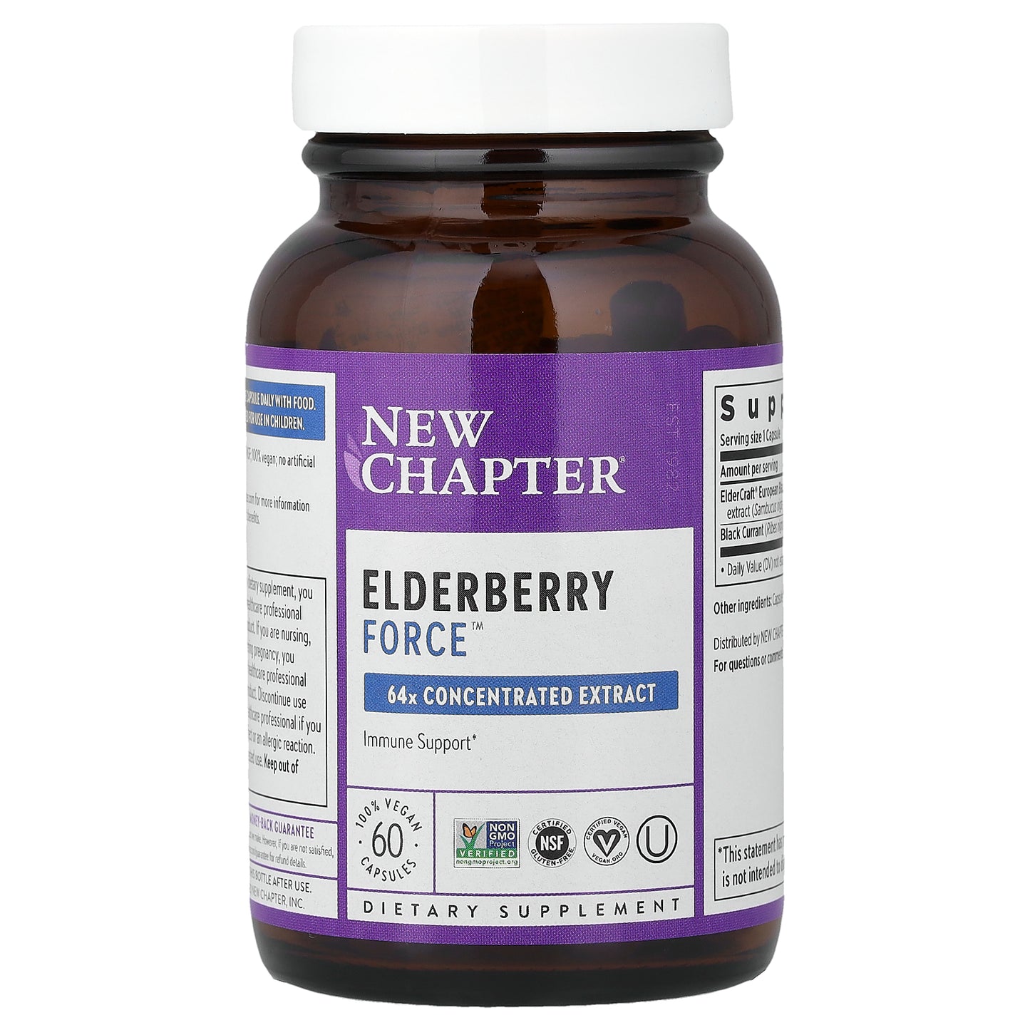 New Chapter, Elderberry Force™, 60 Vegan Capsules