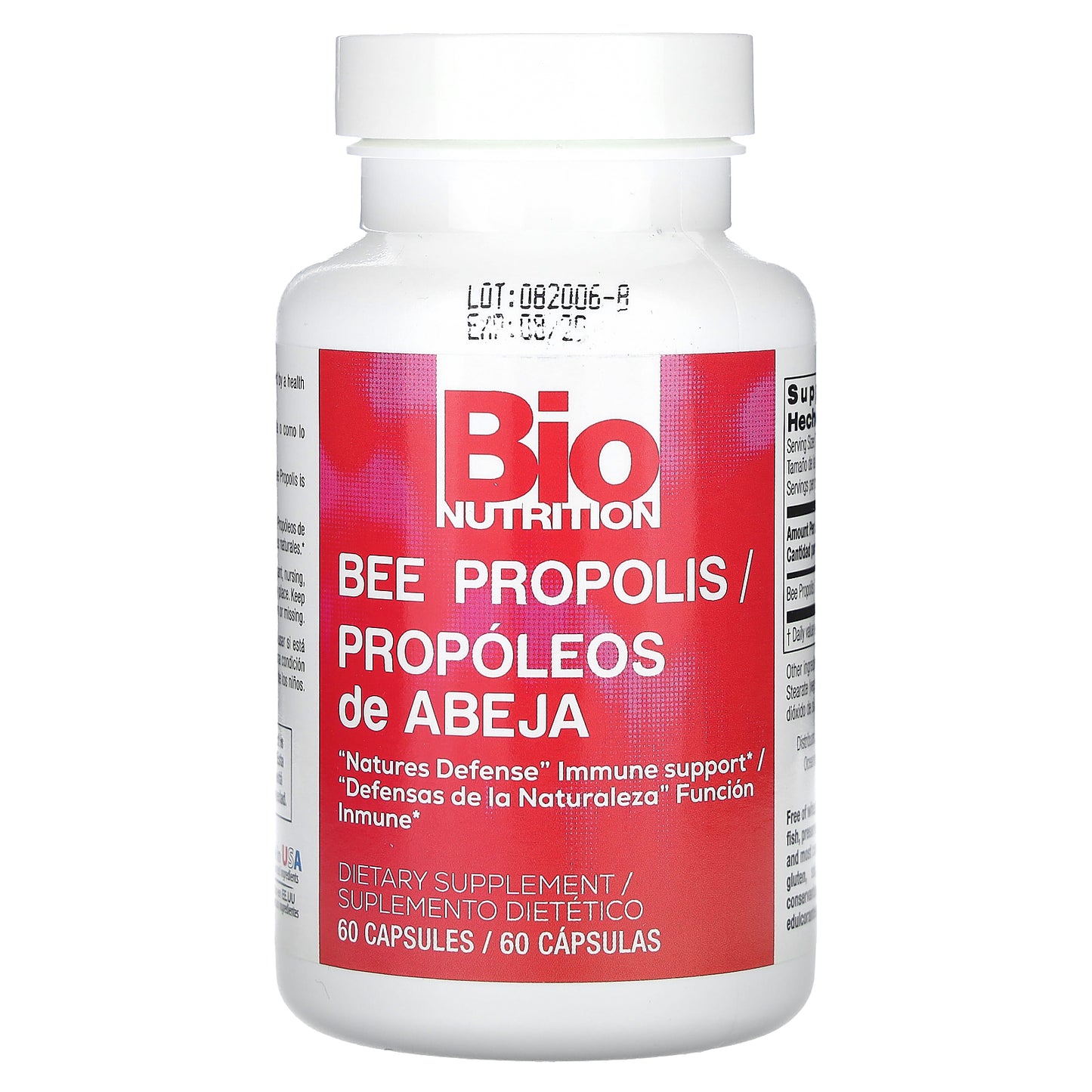Bio Nutrition, Bee Propolis, 60 Capsules (500 mg per Capsule)