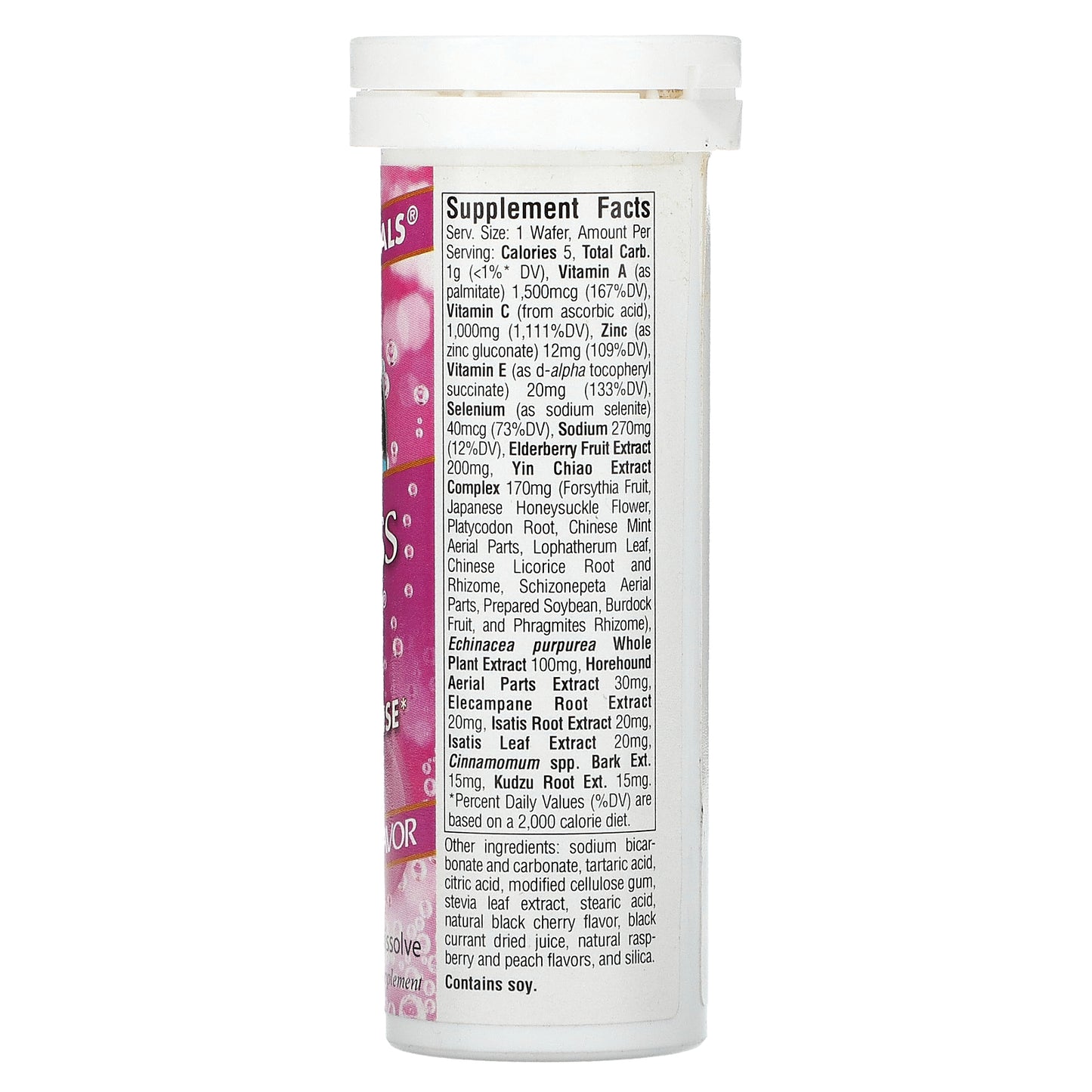 Source Naturals, Wellness Fizz, Immune Defense, Natural Berry, 10 Wafers