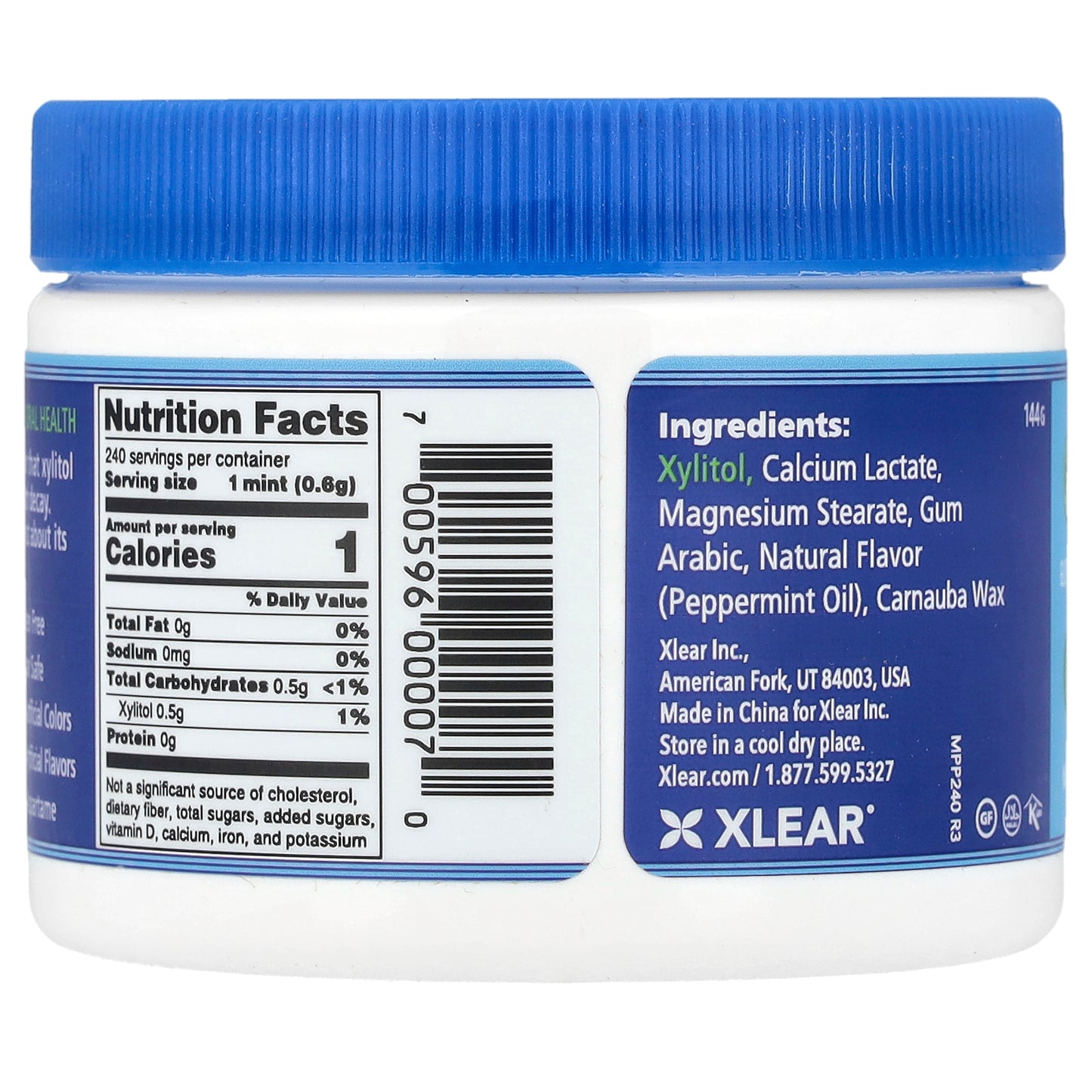 Xlear, Spry®, Peppermint Mints, 240 Pieces, (144 g)