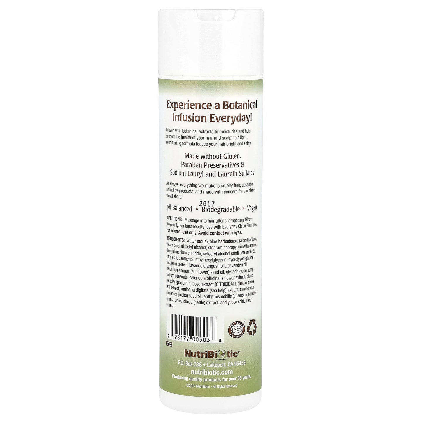 NutriBiotic, Everyday Clean Conditioner, Botanical Blend, For Normal to Oily Hair, 10 fl oz (296 ml)