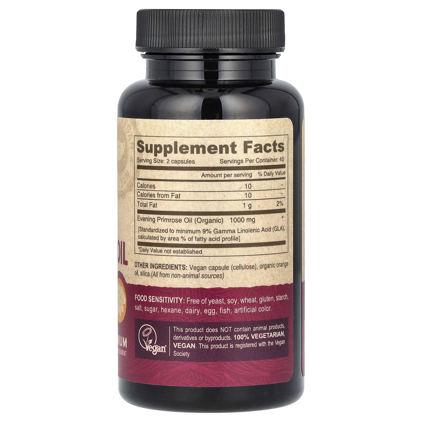 Deva, Vegan Evening Primrose Oil, 90 Vegan Caps (500 mg per Capsule)