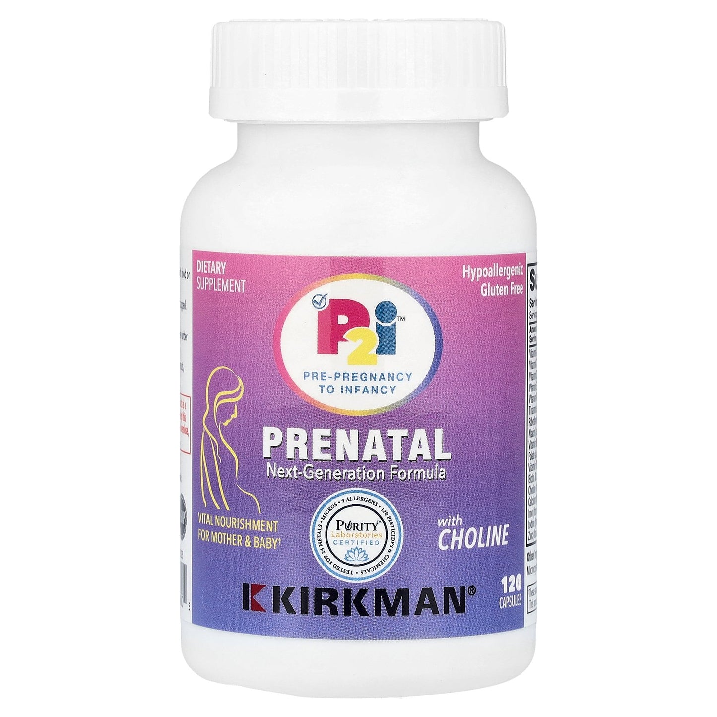 Kirkman Labs, Prenatal with Choline, 120 Capsules