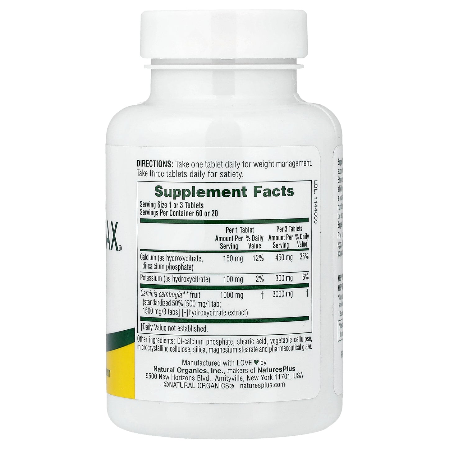 NaturesPlus, Garcinia Cambogia Super Citrimax®, 60 Tablets