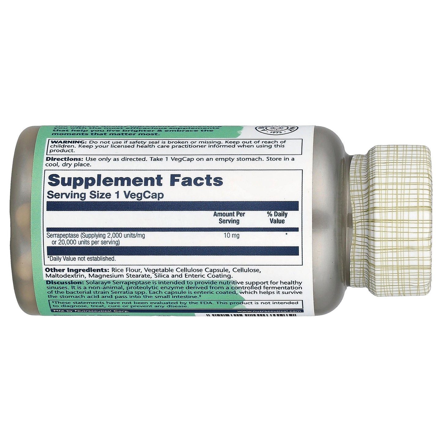 Solaray, Serrapeptase, 10 mg, 90 VegCaps