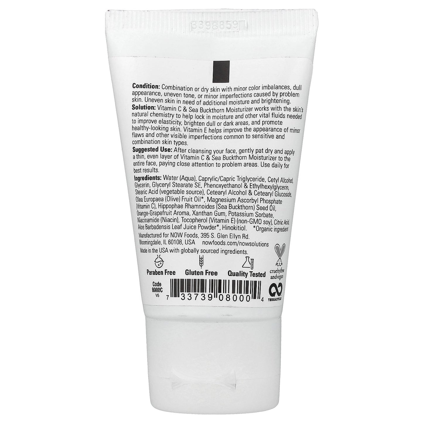 NOW Foods, Solutions, Vitamin C & Sea Buckthorn Moisturizer, 2 fl oz (59 ml)