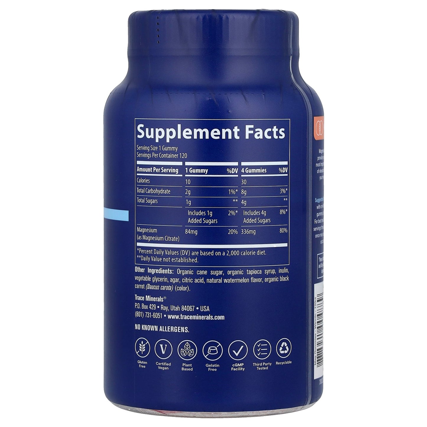 Trace, Magnesium Gummies, Watermelon, 120 Gummies