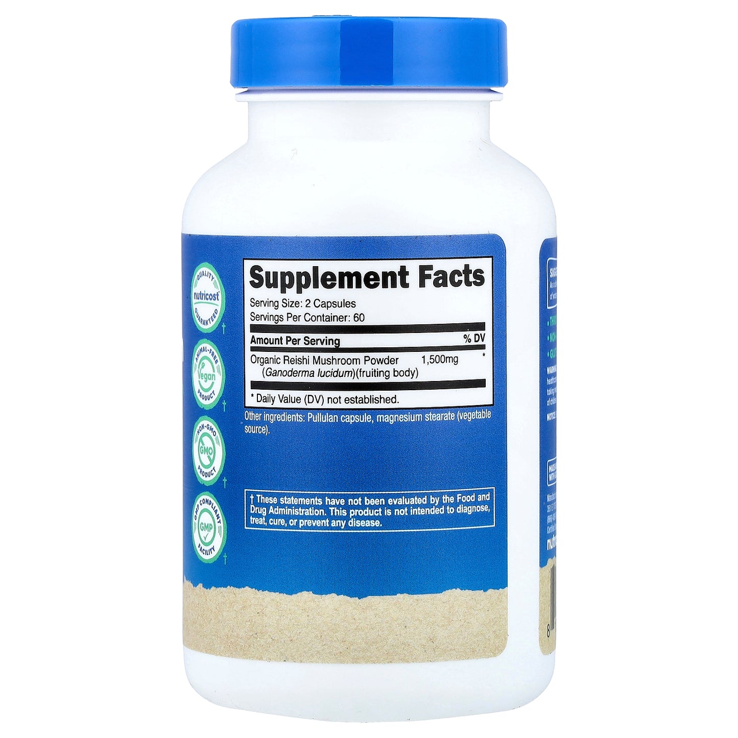 Nutricost, Reishi Mushroom, 120 Capsules (750 mg per Capsule)