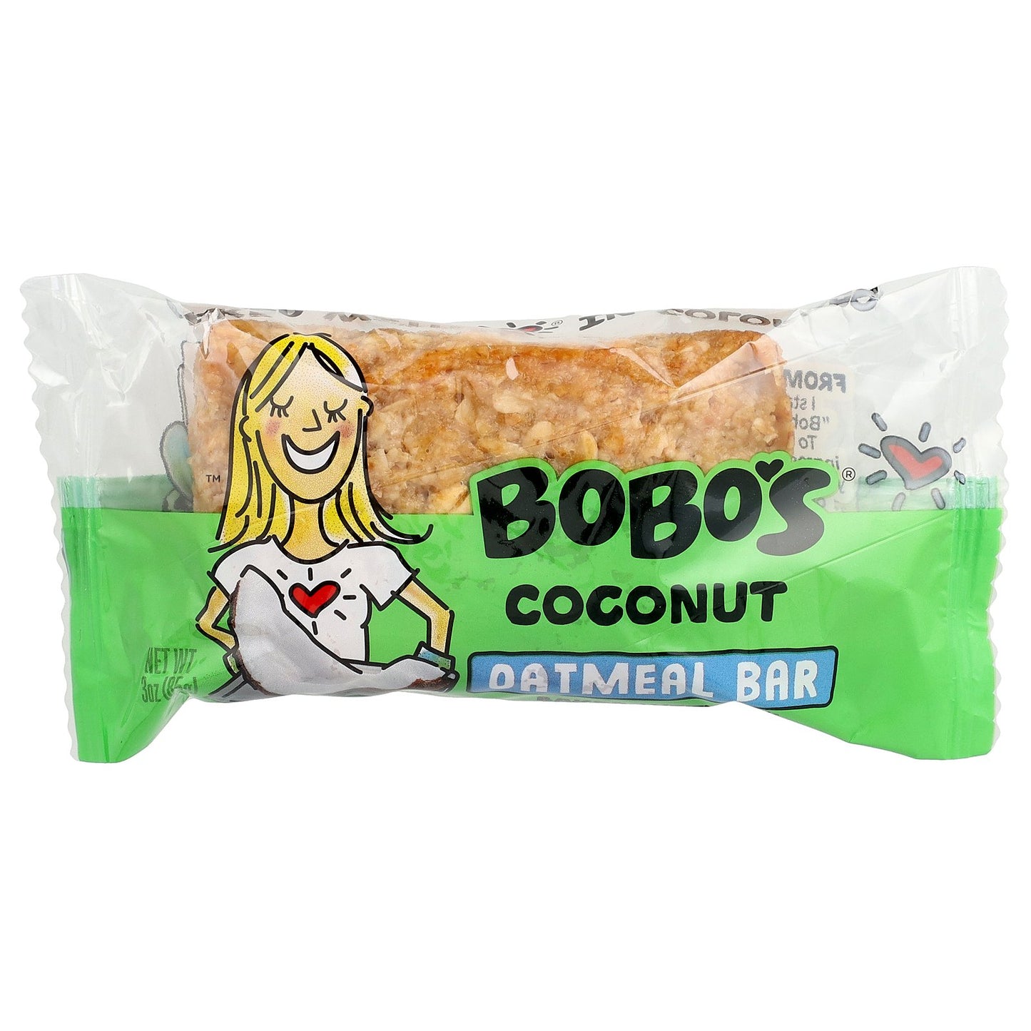 Bobo's Oat Bars, Oatmeal Bar, Coconut, 4 Bars, 3 oz (85 g) Each