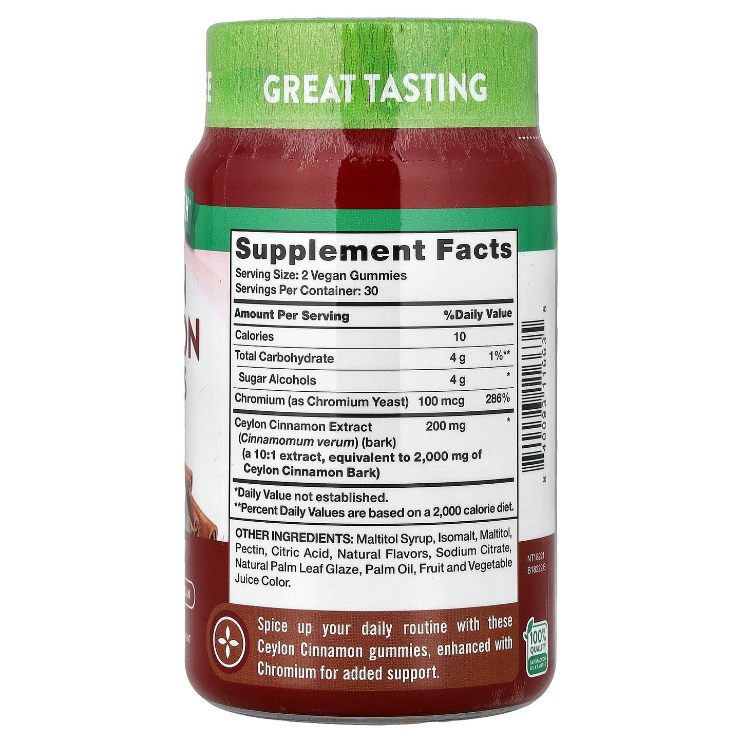 Nature's Truth, Ceylon Cinnamon Gummies, Delicious Cinnamon Latte, 60 Gummies