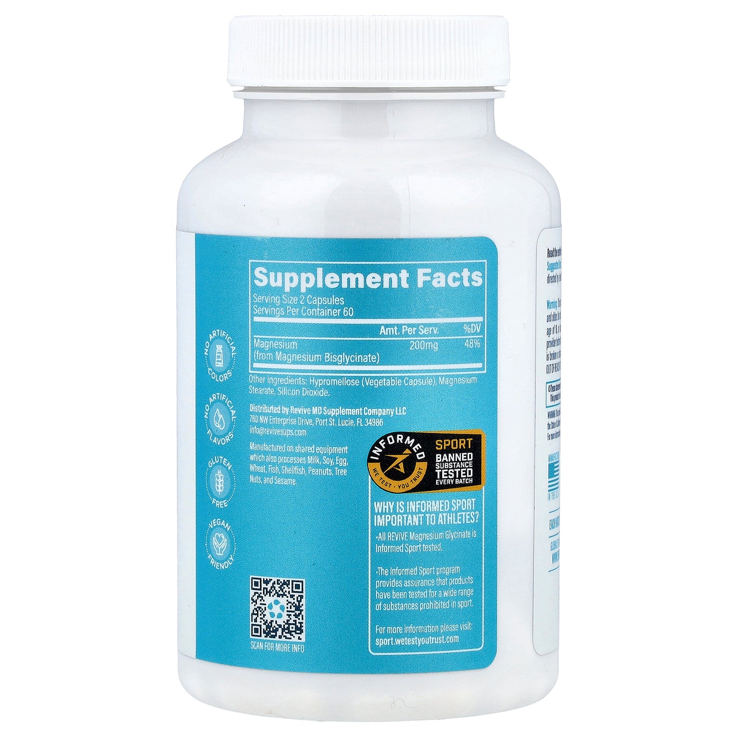 Revive, Magnesium Glycinate, 120 Vegetarian Capsules (100 mg per Capsule)