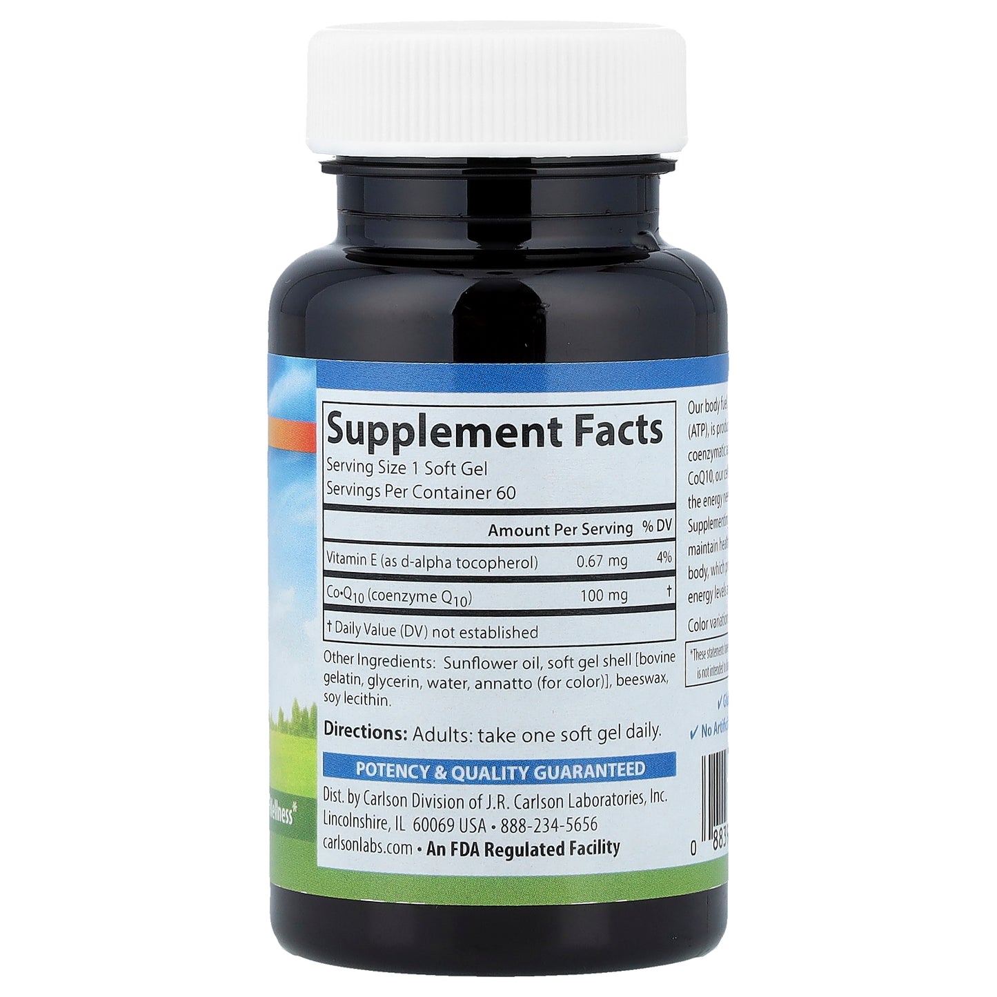 Carlson, CoQ10, 100 mg, 60 Soft Gels