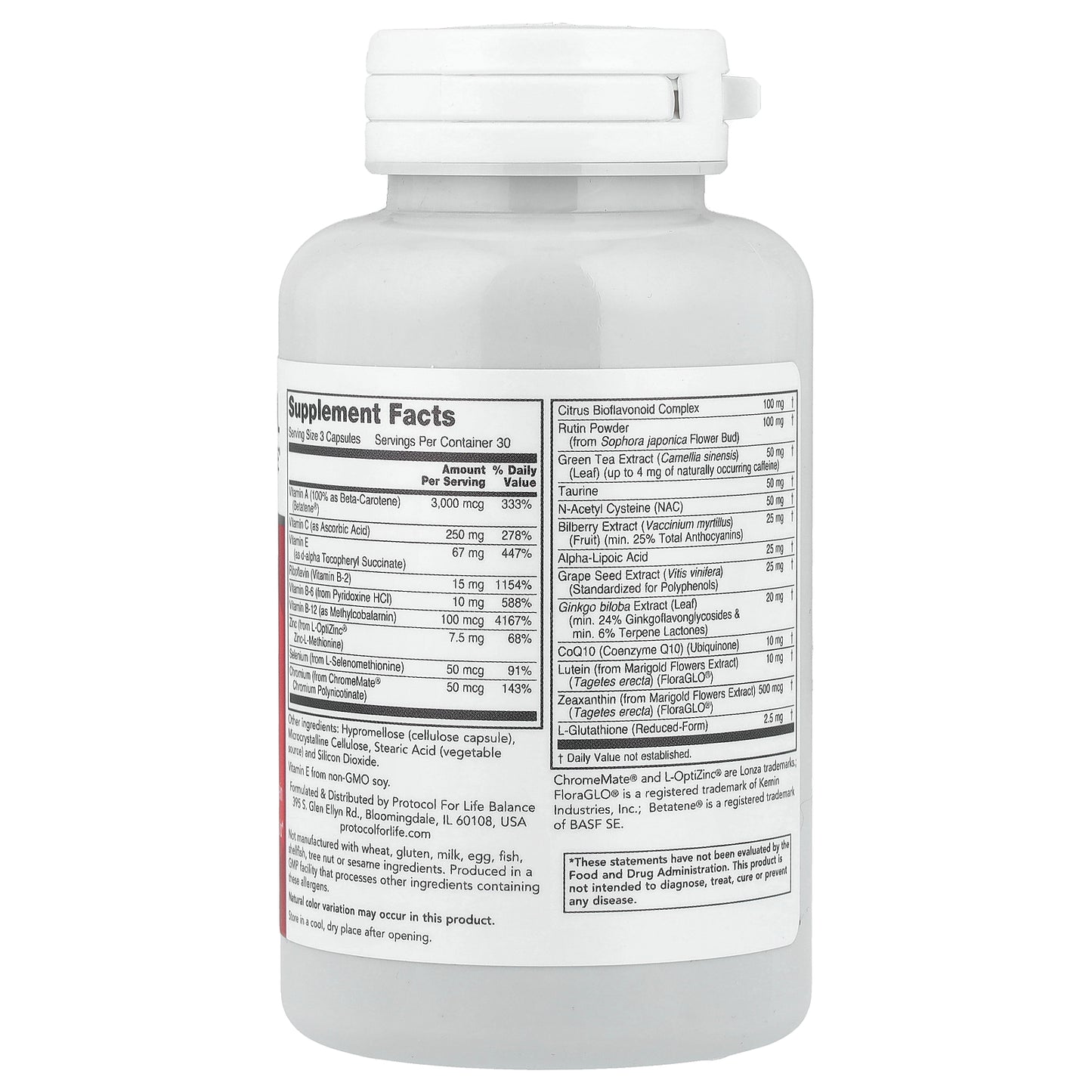 Protocol for Life Balance, Ocu Support™, 90 Capsules