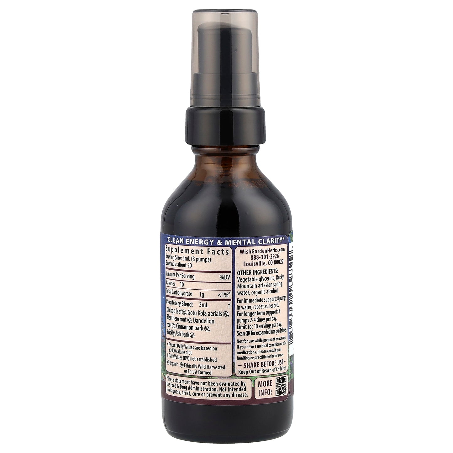 WishGarden Herbs, Genius Juice, Cognitive Aid, 2 fl oz (59 ml)