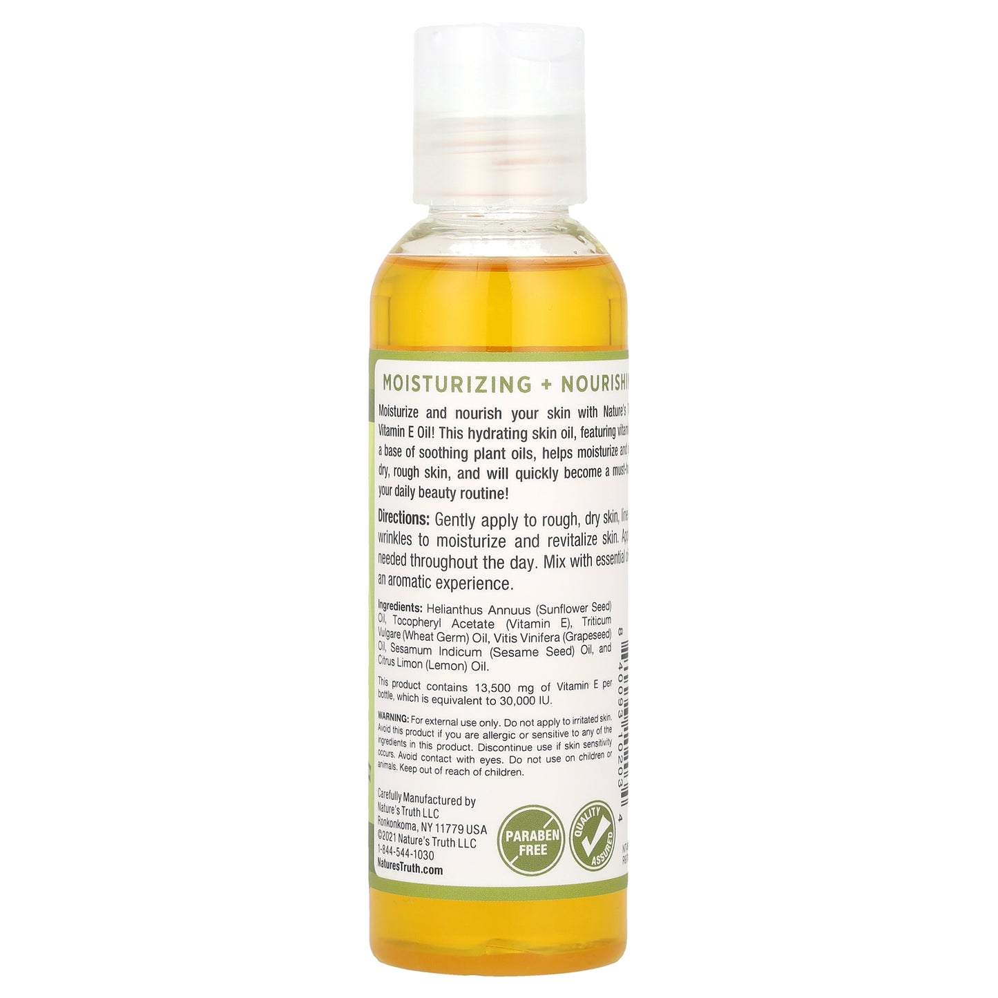 Nature's Truth, E-Oil, Lemon, 30,000 IU (13,500 mg), 4 fl oz (118 ml)