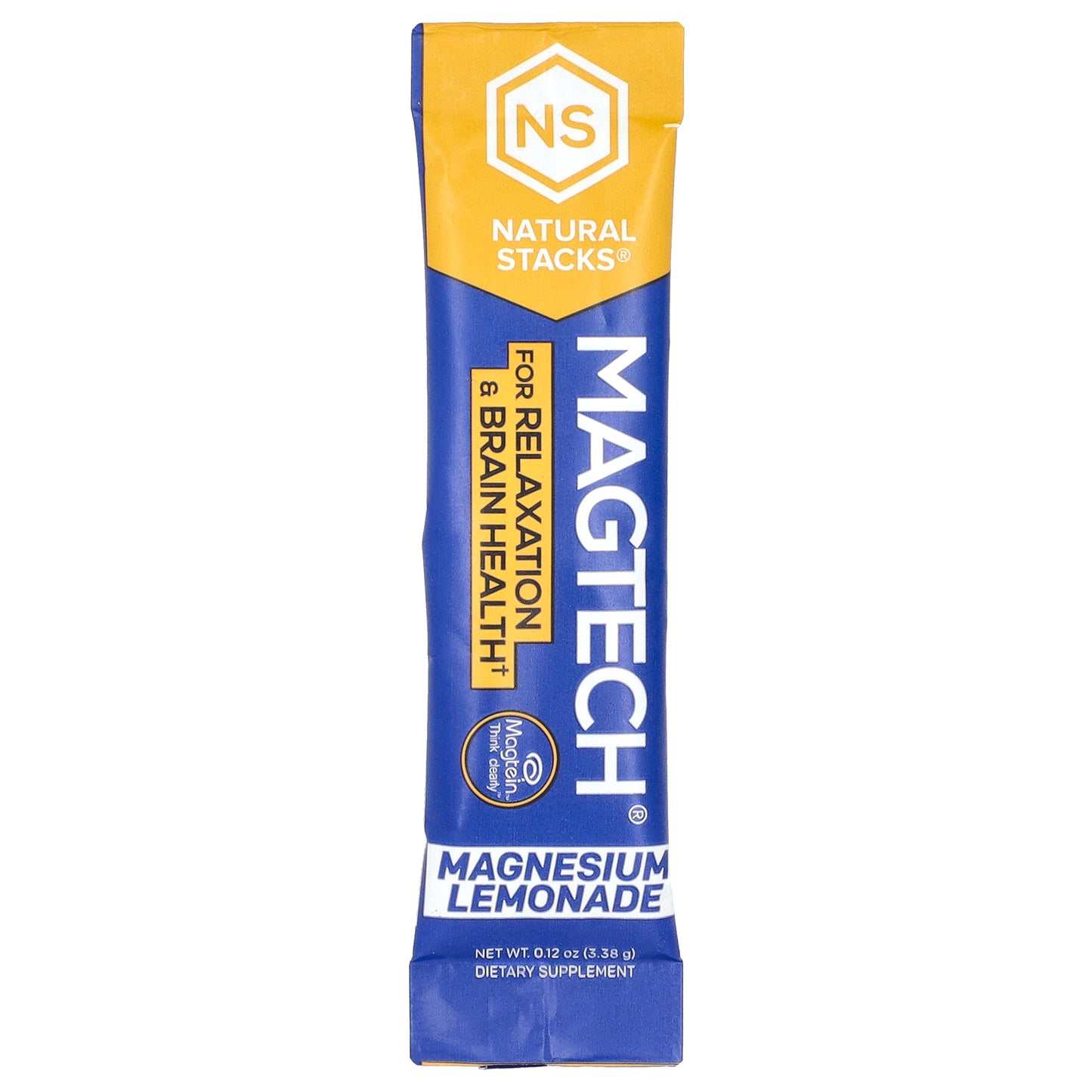 Natural Stacks, MagTech® Magnesium, Lemonade, 20 Stick Packs, 0.12 oz (3.38 g) Each