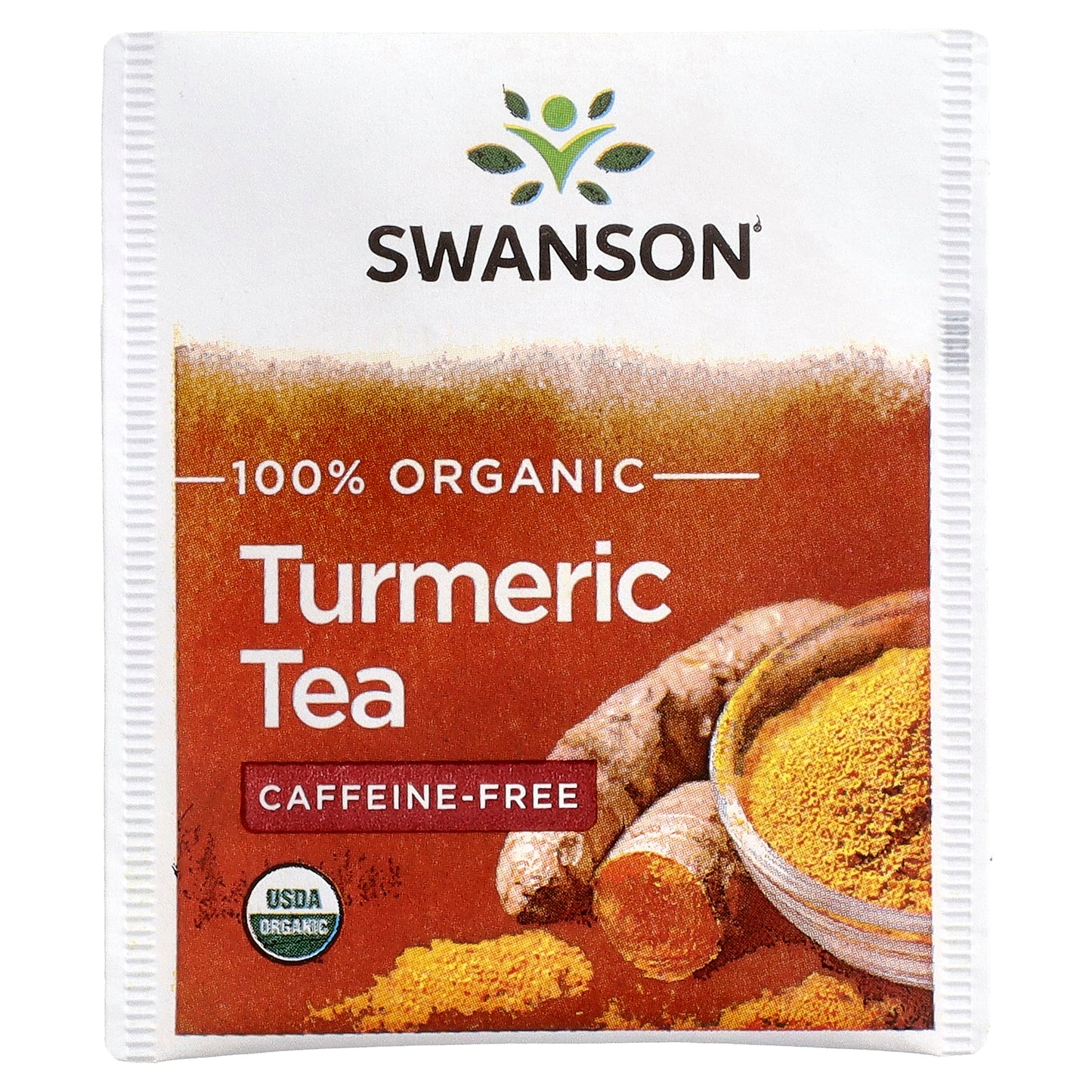 Swanson, 100% Organic Turmeric Tea, Caffeine-Free, 20 Tea Bags, 0.7 oz (20 g)