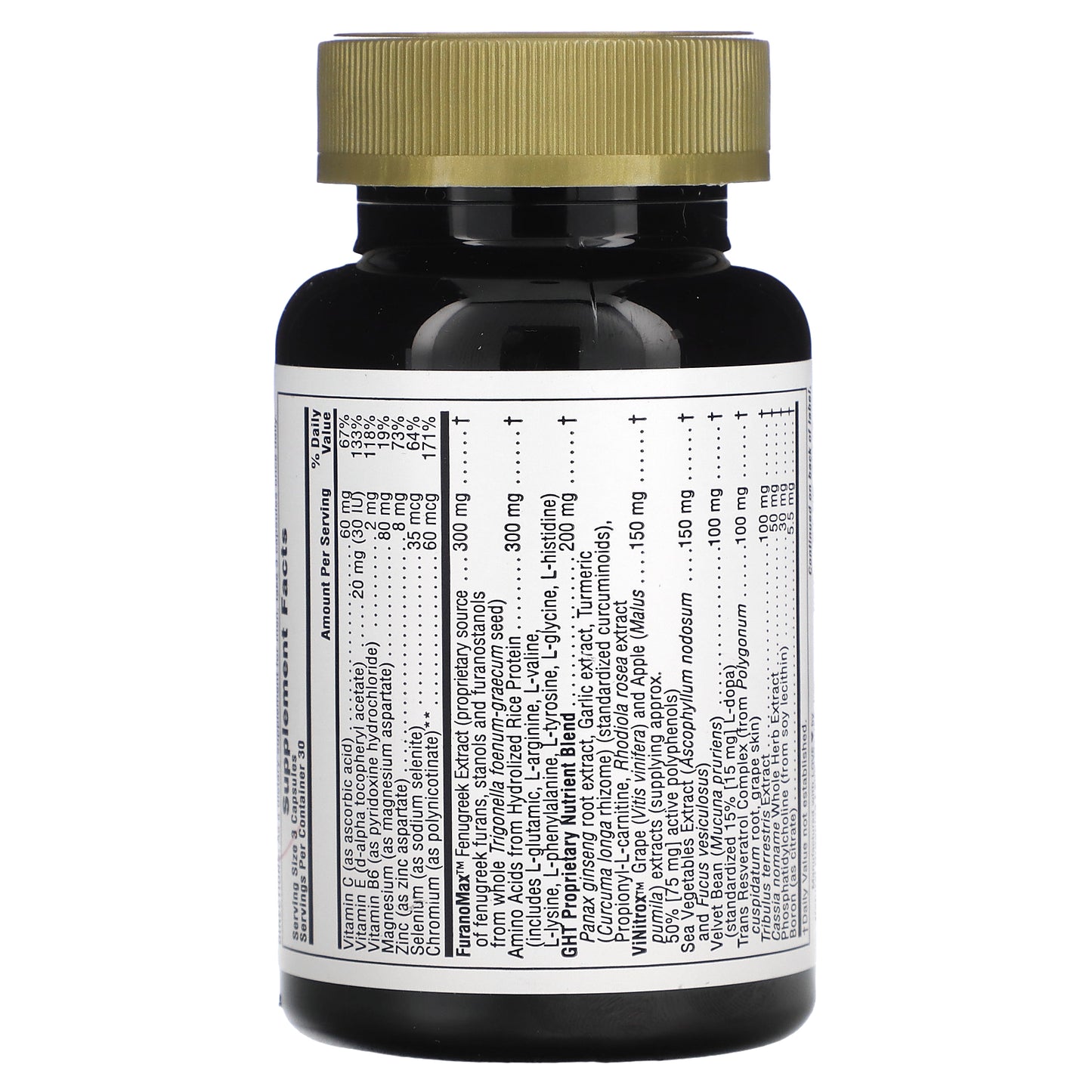 NaturesPlus, GHT Male, Human Growth Hormone And Testosterone Support For Men, 90 Vegetarian Capsules