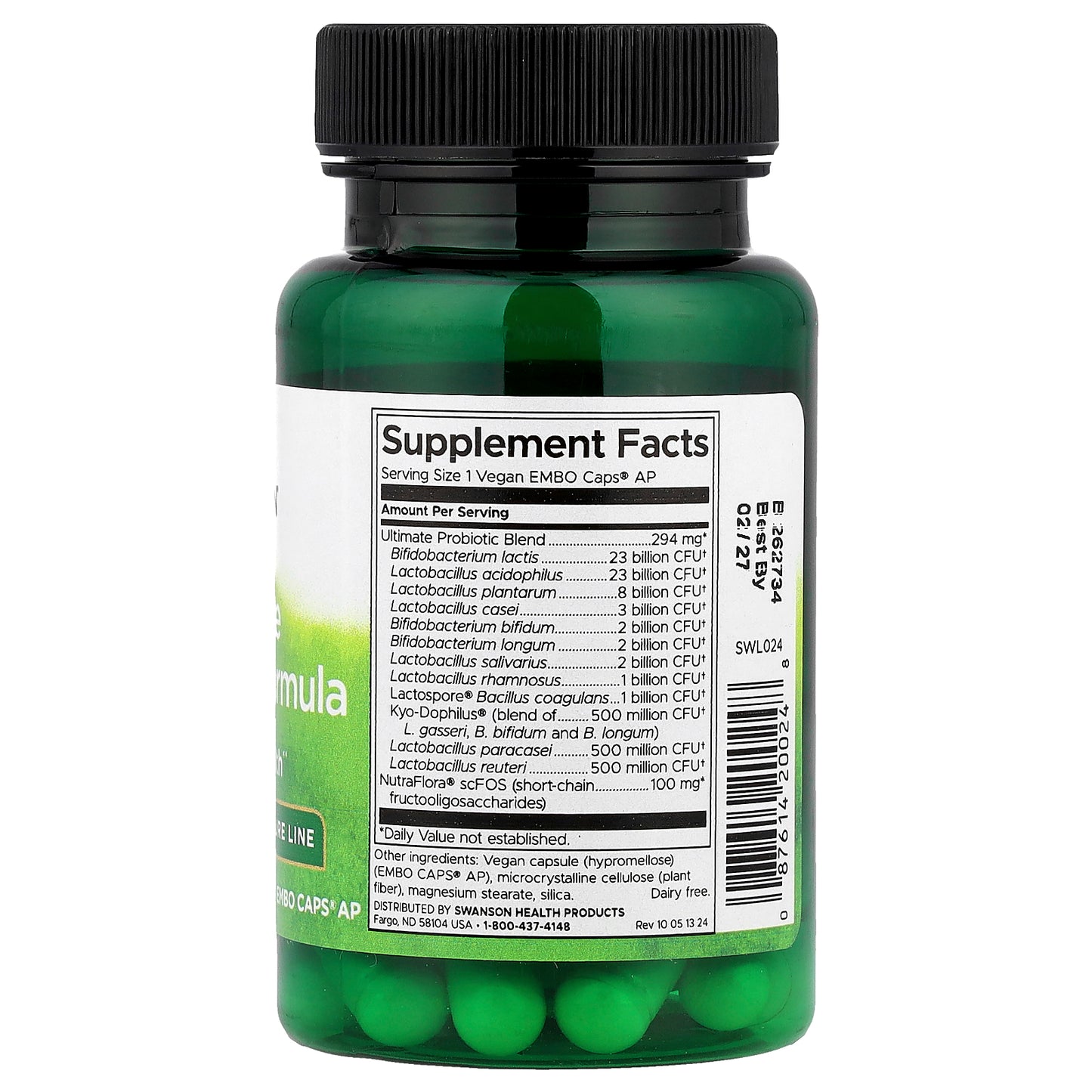 Swanson, Ultimate Probiotic Formula, 30 Vegan Embo Caps® Ap