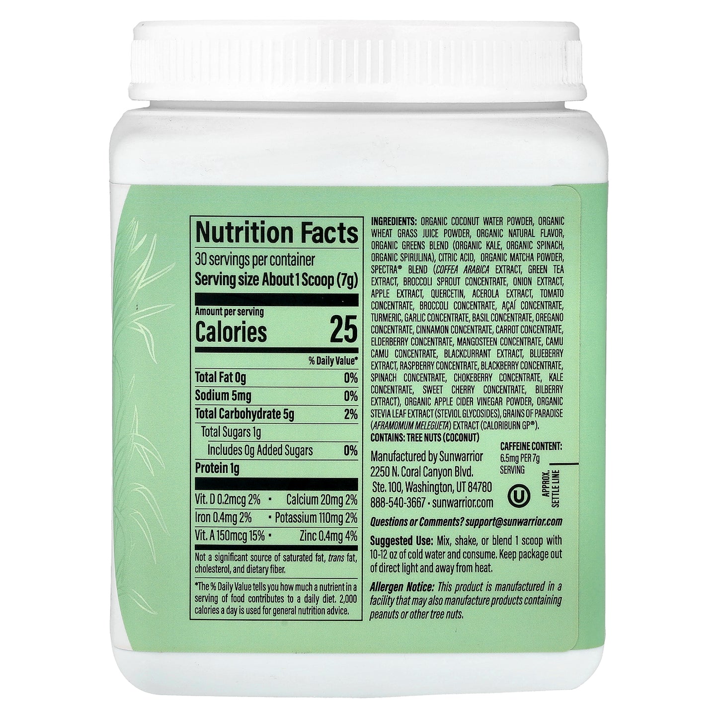 Sunwarrior, Shape, Thermo Greens™, Green Apple, 7.4 oz (210 g)