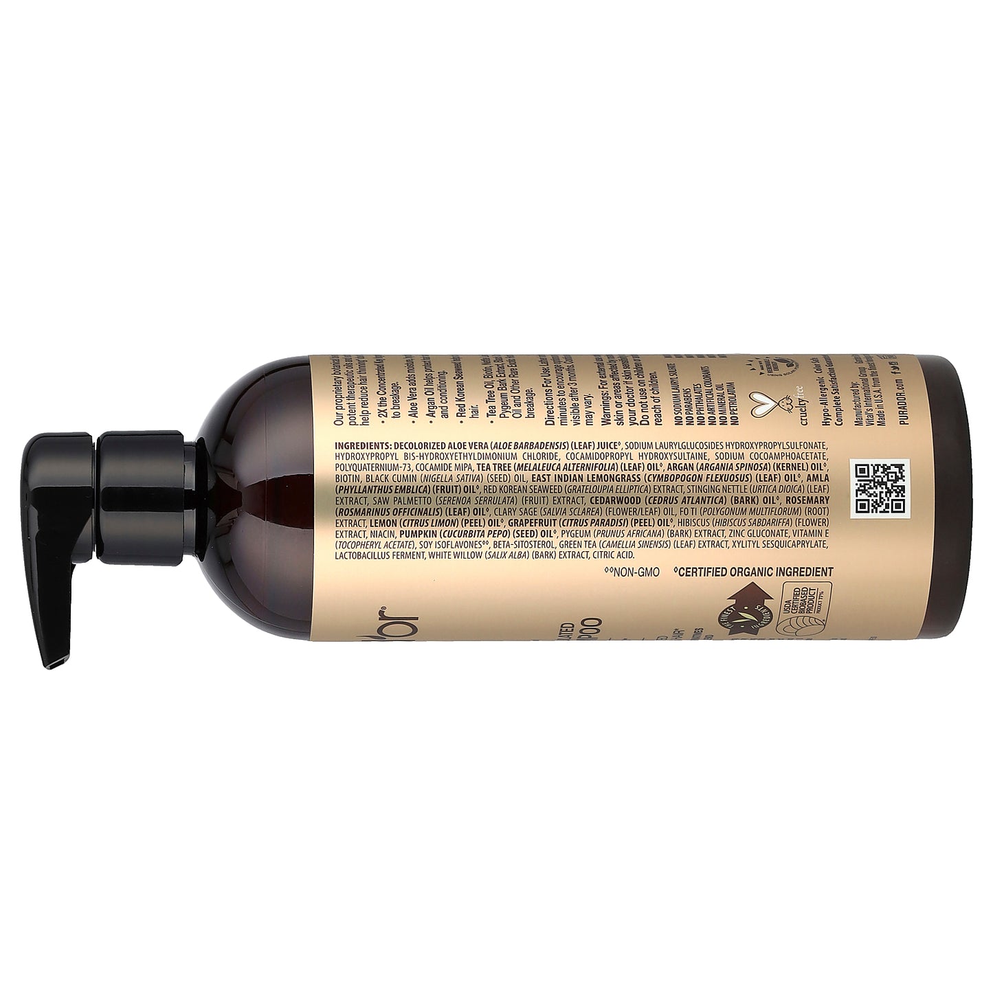 Pura D'or, Clinically Formulated Biotin Shampoo, All Hair Types, 16 fl oz (473 ml)