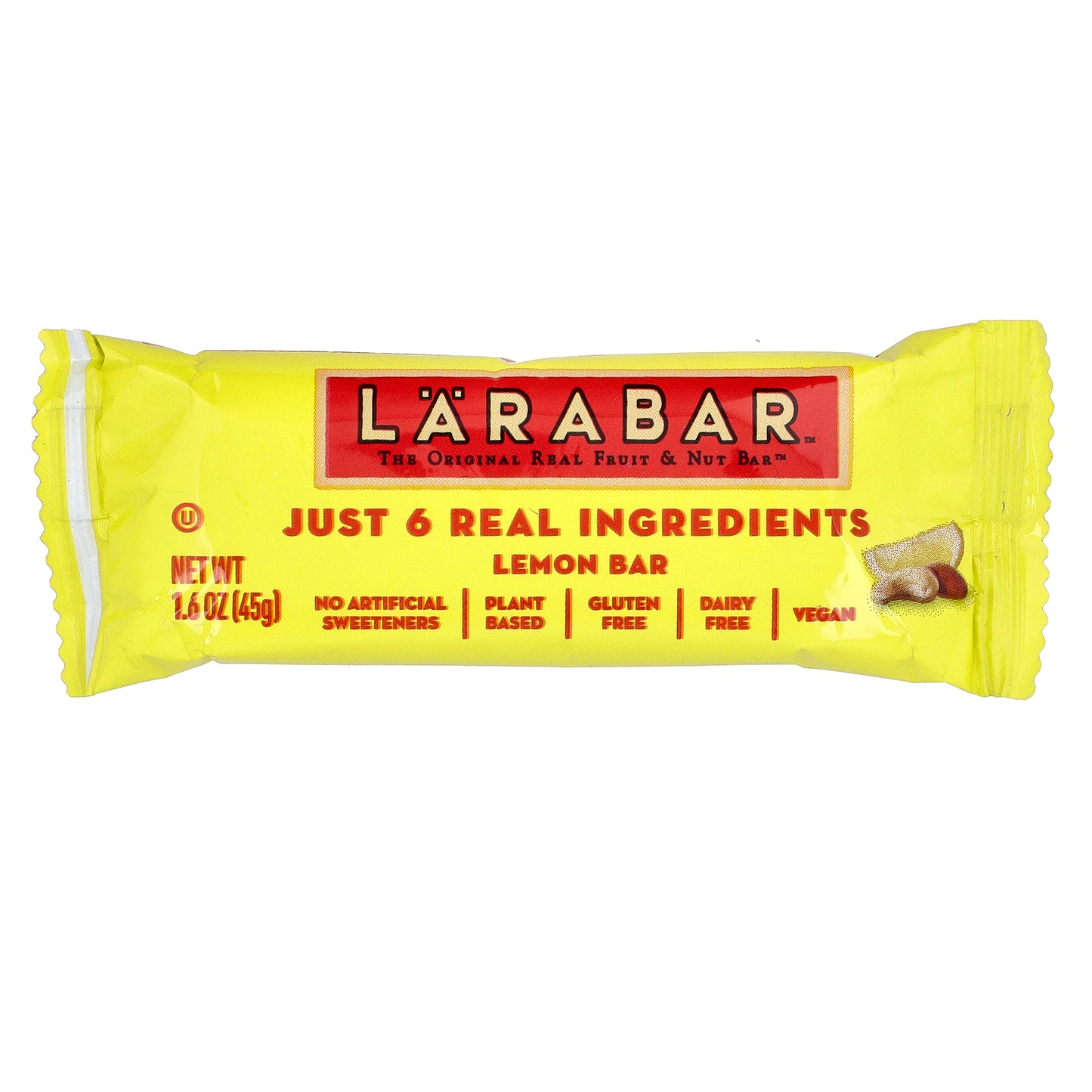 Larabar, Real Fruit & Nut Bar™, Lemon, 6 Bars, 1.6 oz (45 g) Each
