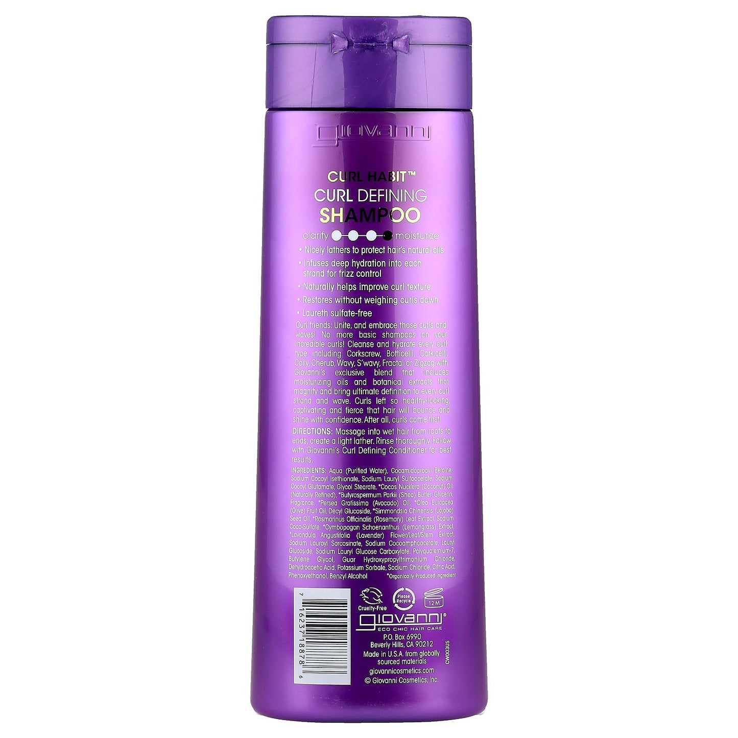 Giovanni, Curl Habit™, Curl Defining Shampoo, For All Curl Types and Textured Hair , 13.5 fl oz (399 ml)