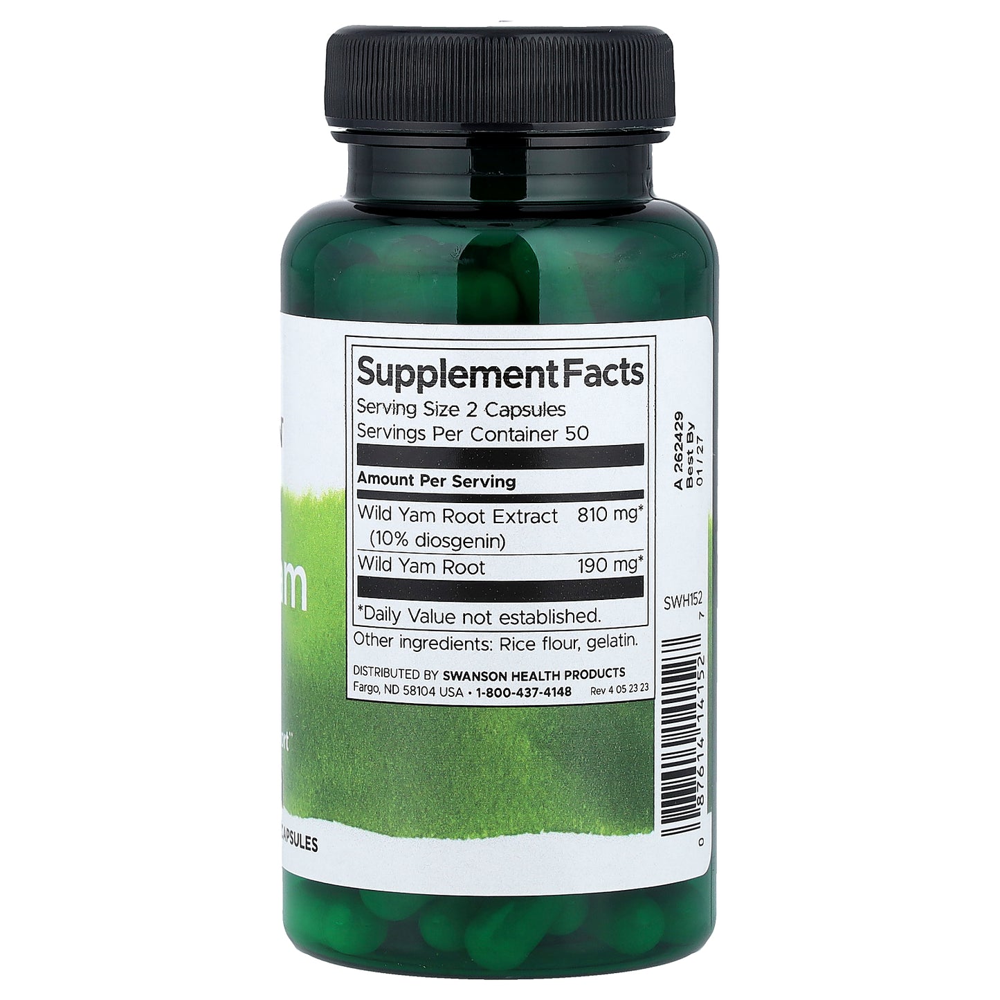 Swanson, Wild Yam Root, 100 Capsules